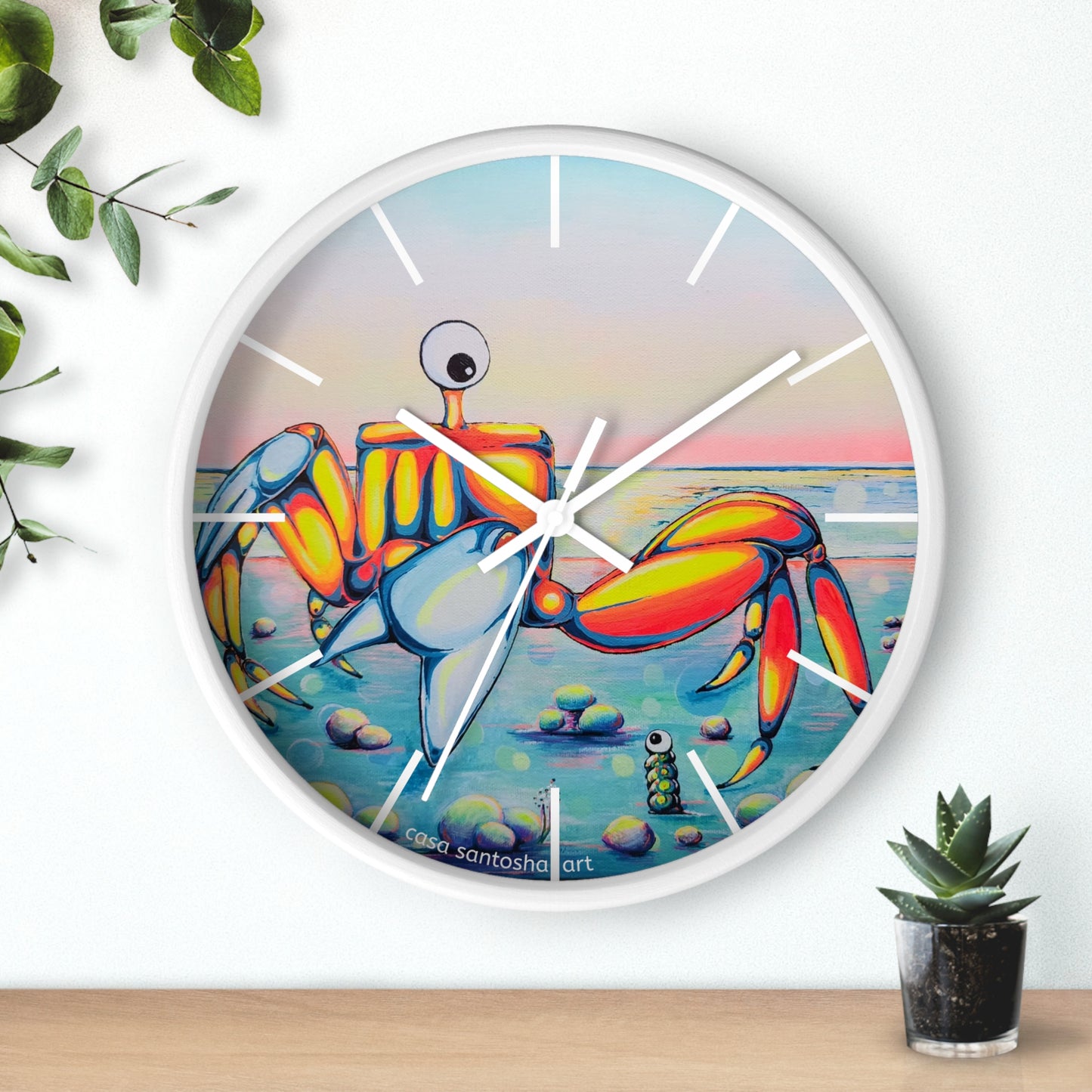 Cyclops Crab Pop Art Wall Clock