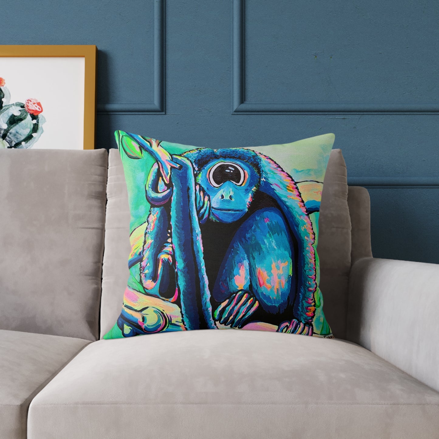 Cyclops Monkey Art Canvas Decorative Pillow