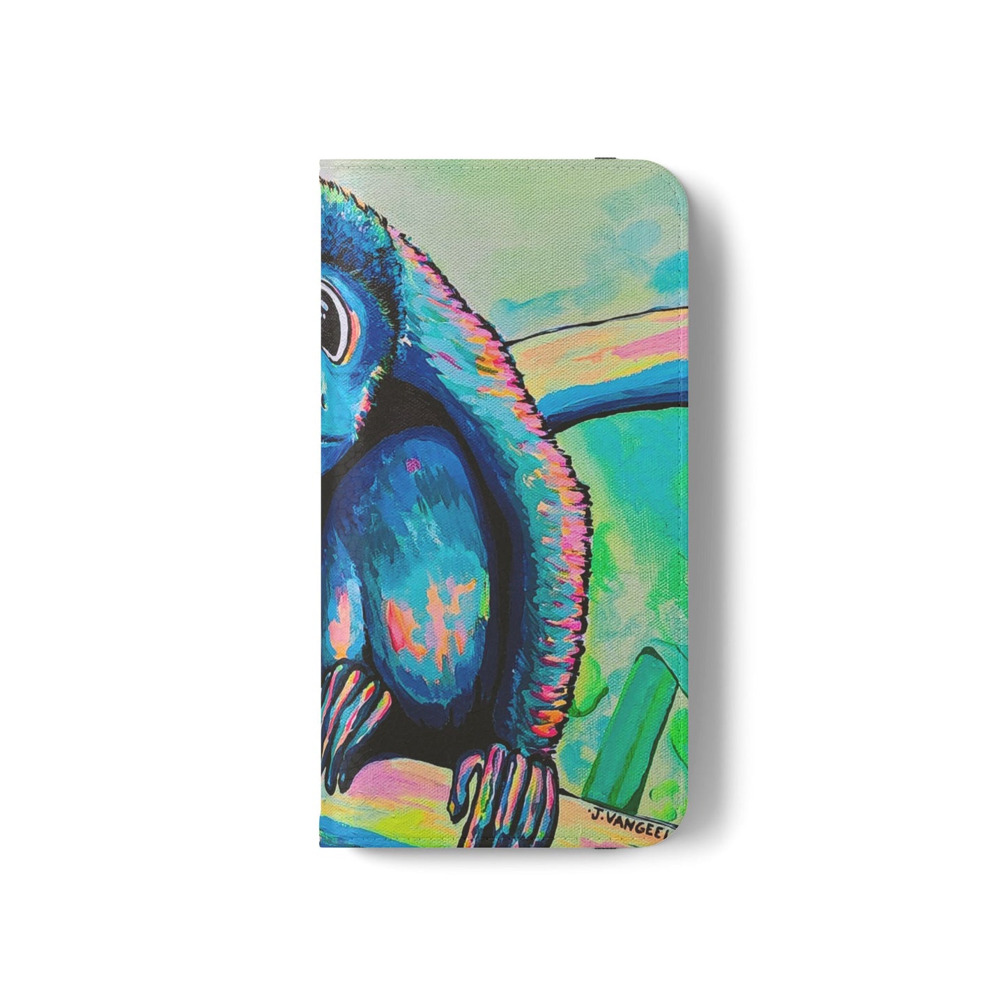 Cyclops Monkey Flip Phone Case – Wallet Cover with Card Slots