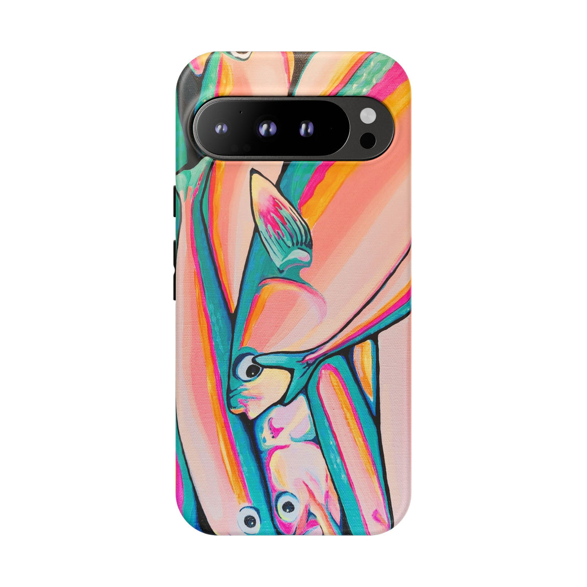 Neon Fish Tough Phone Case