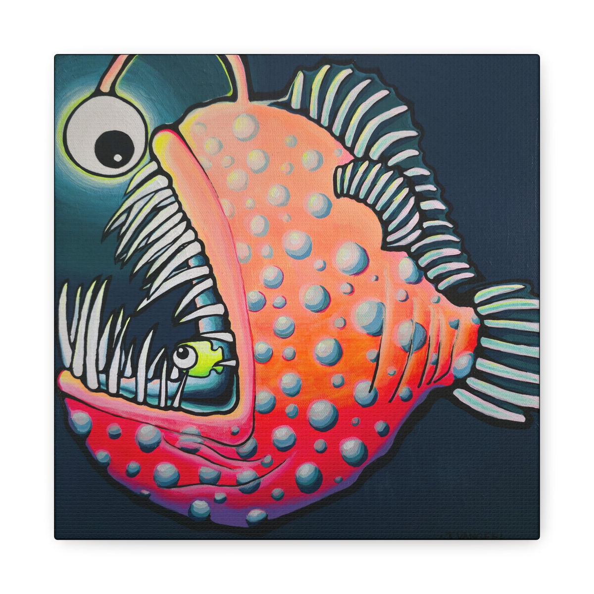 Cyclops Anglerfish Canvas Wall Art