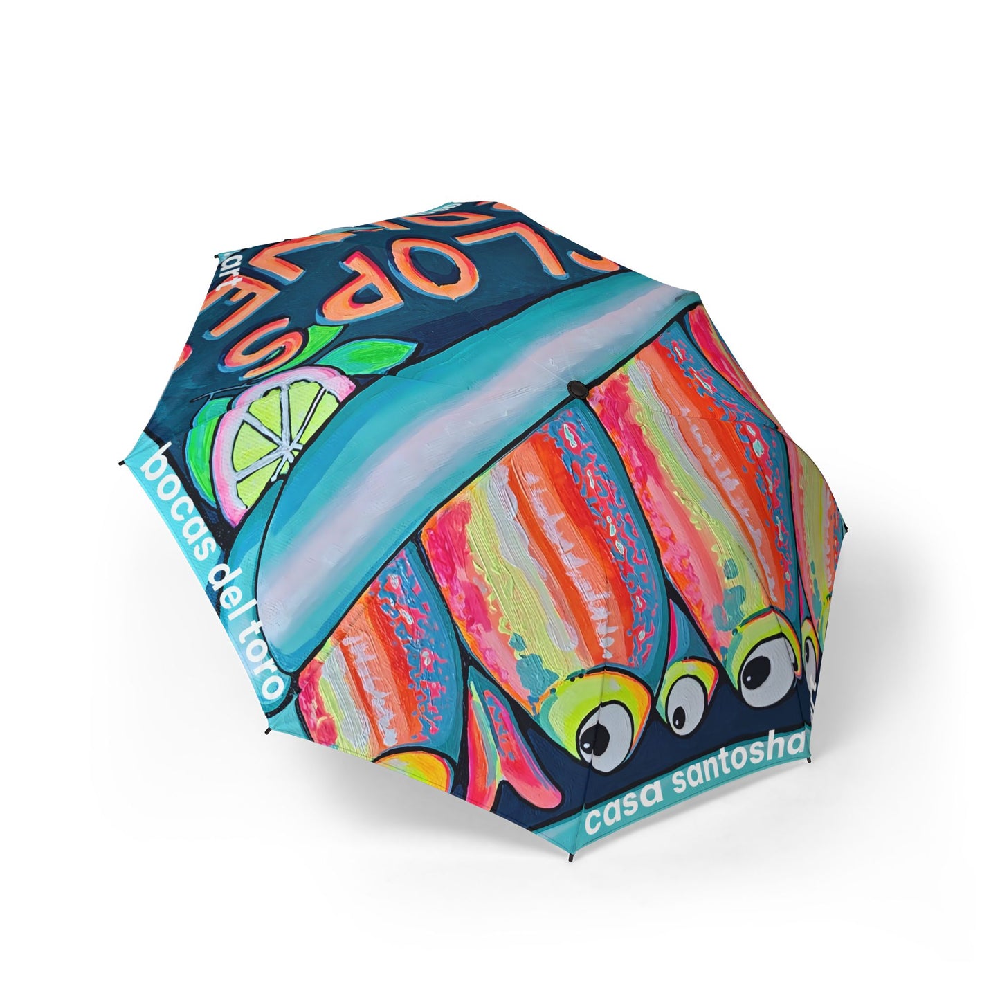 Neon Sardines Umbrella - Foldable & Stylish Rain Gear