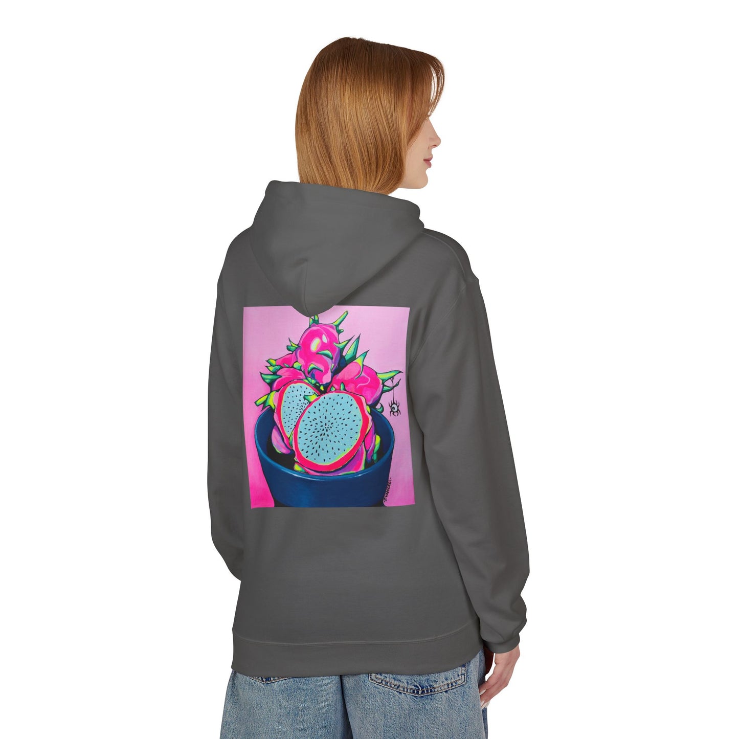 Unisex Neon Pink Dragon Fruit Soft Hoodie