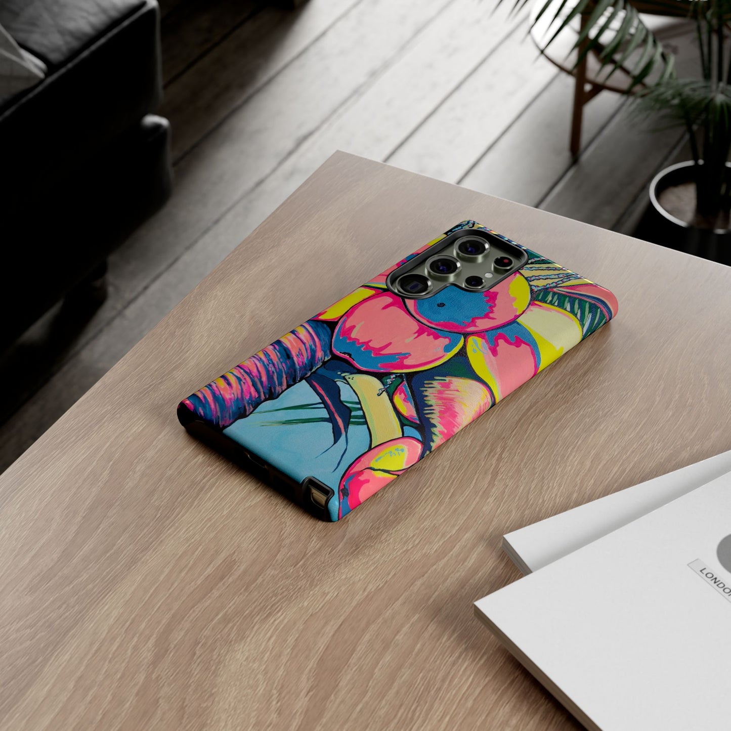 Neon Coconuts Tough Phone Case