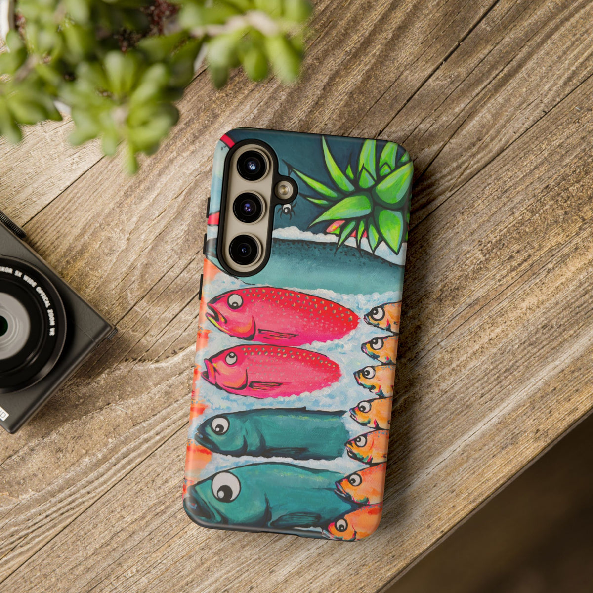Neon Cabo Fish Market Tough Phone Case