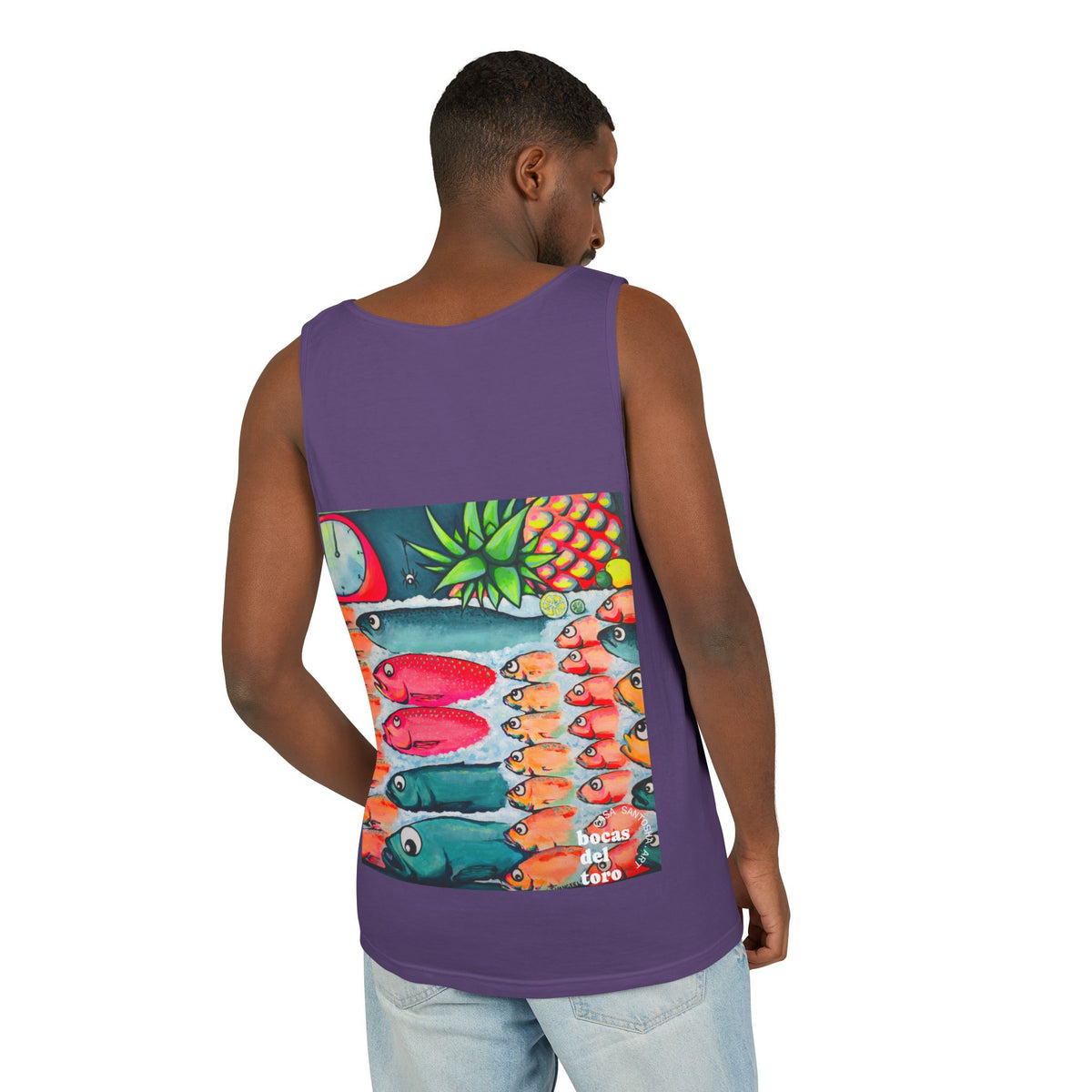 Unisex Neon Cabo Fish Market Tank Top