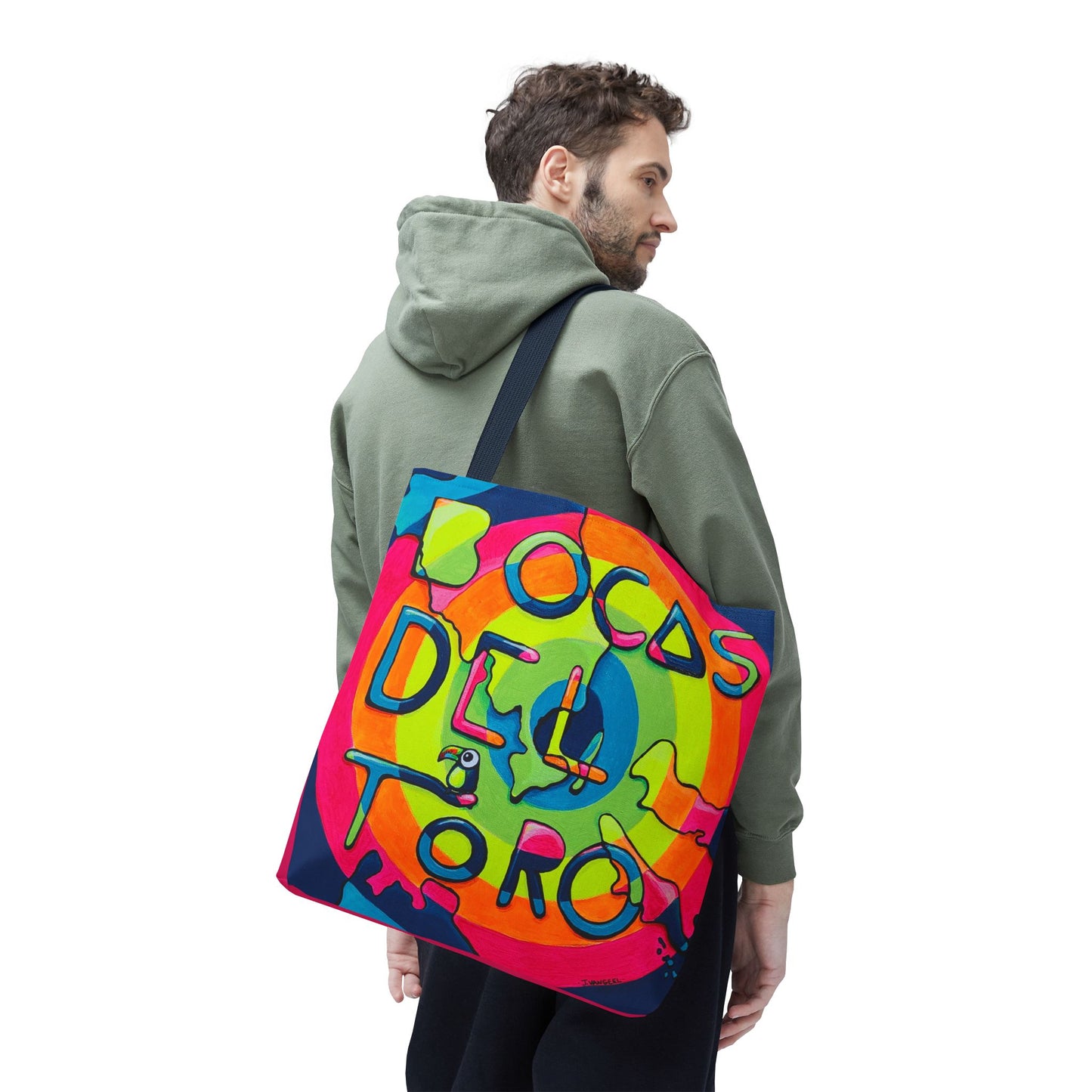 Premium Bocas Del Toro Islands Tote Bag, Original Artist Design, Reusable Shopping Tote,  Eco-Friendly