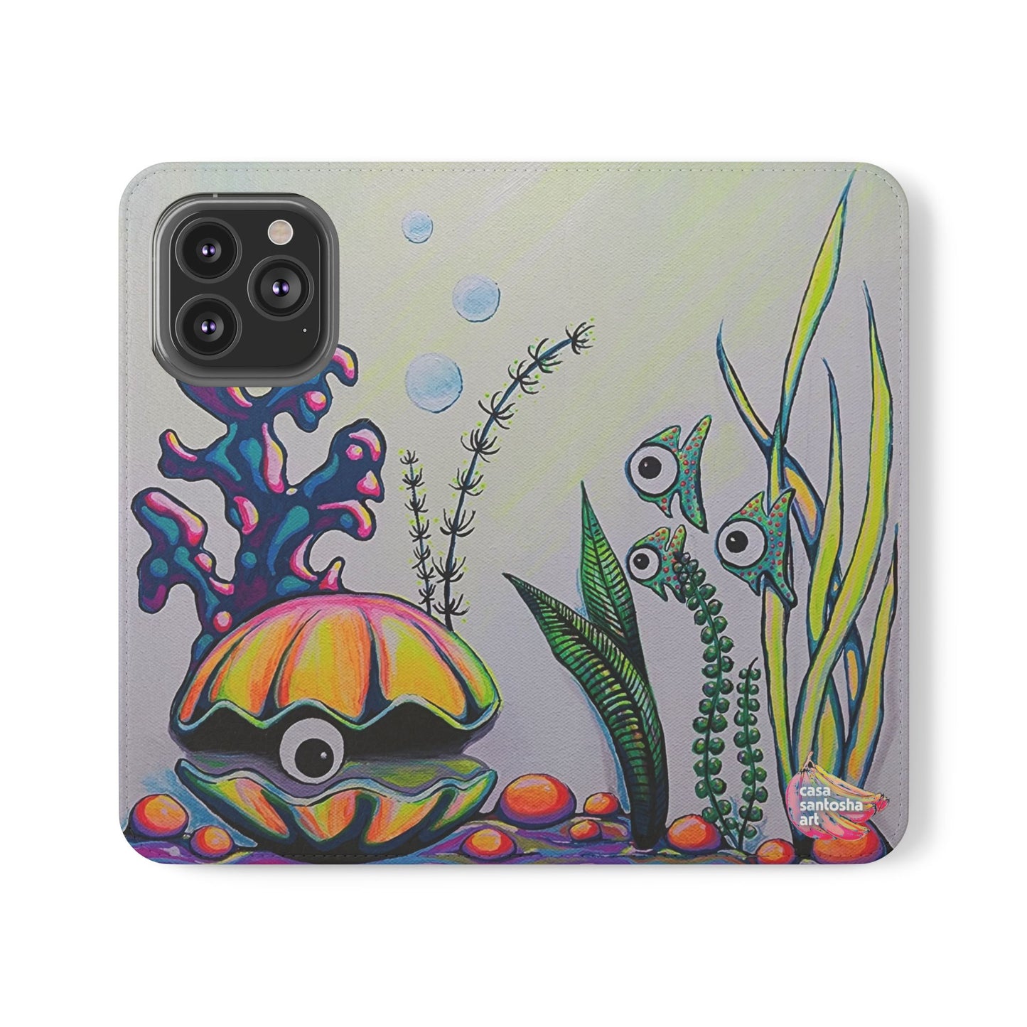 Cyclops Clam Flip Phone Case – Wallet Cover with Card Slots