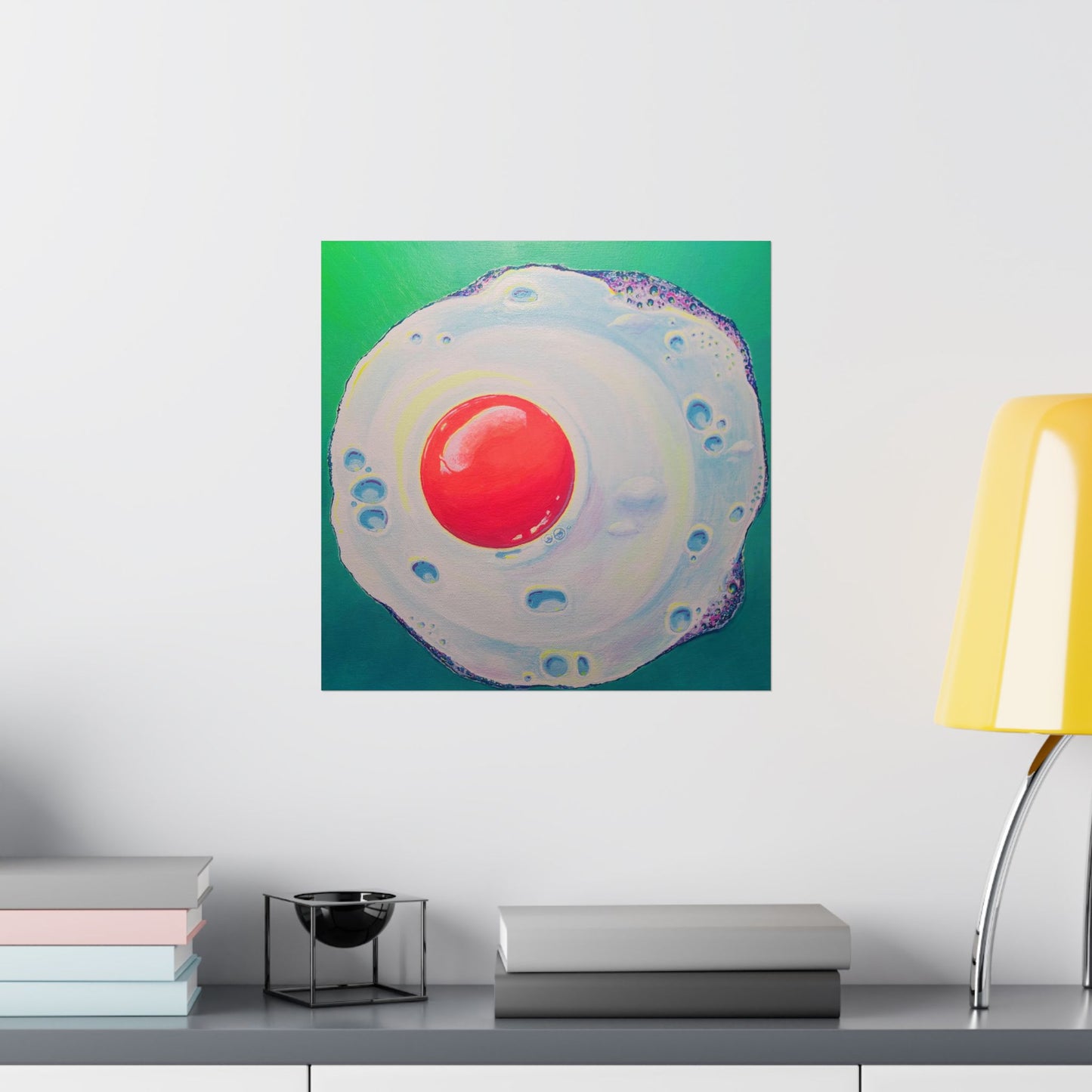 Neon Fried Egg Giclée Art Poster