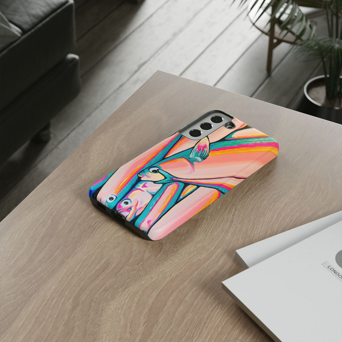 Neon Fish Tough Phone Case