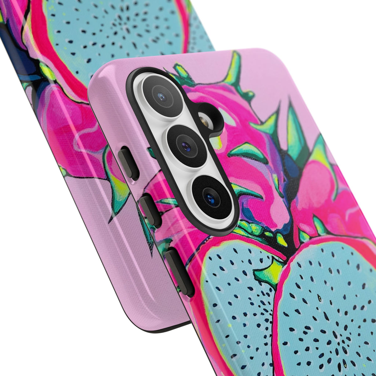 Coque de téléphone résistante Pitaya Rose Néon