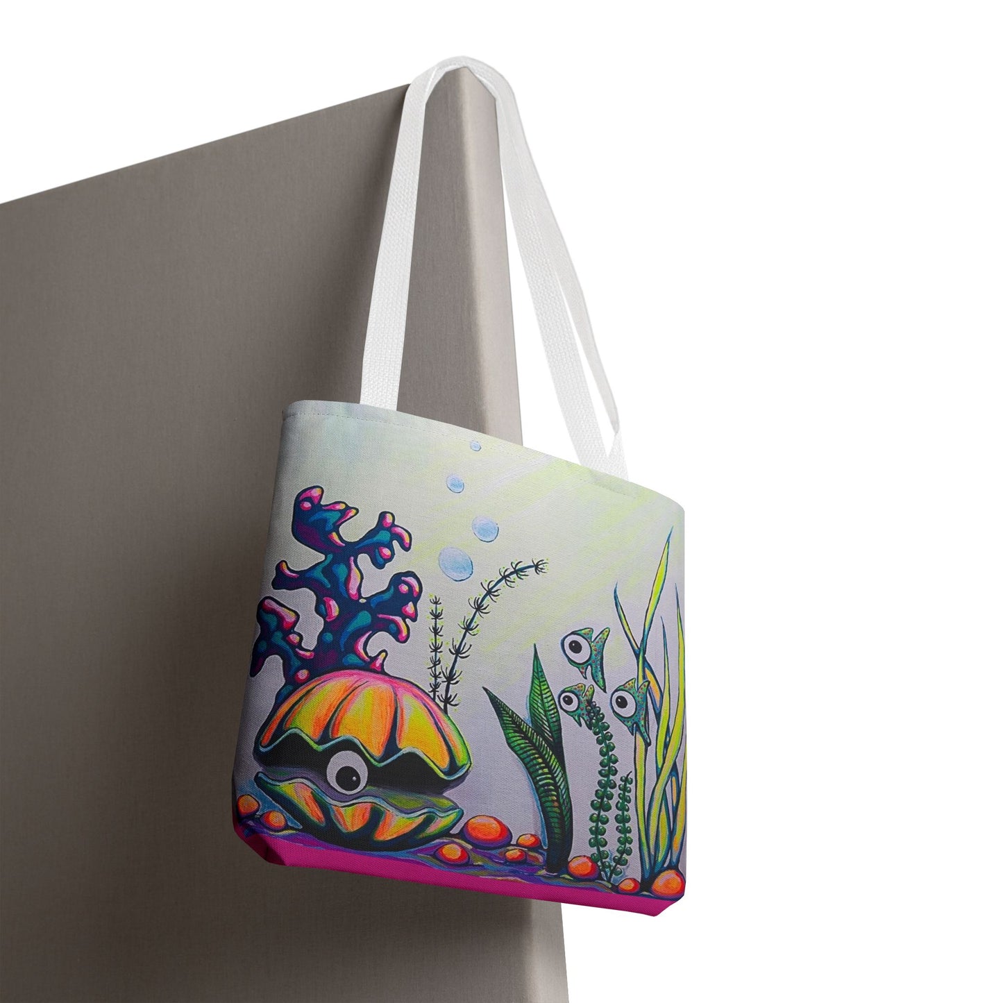 Premium Cyclops Clam Tote Bag, Original Artist Design, Reusable Shopping Tote,  Eco-Friendly