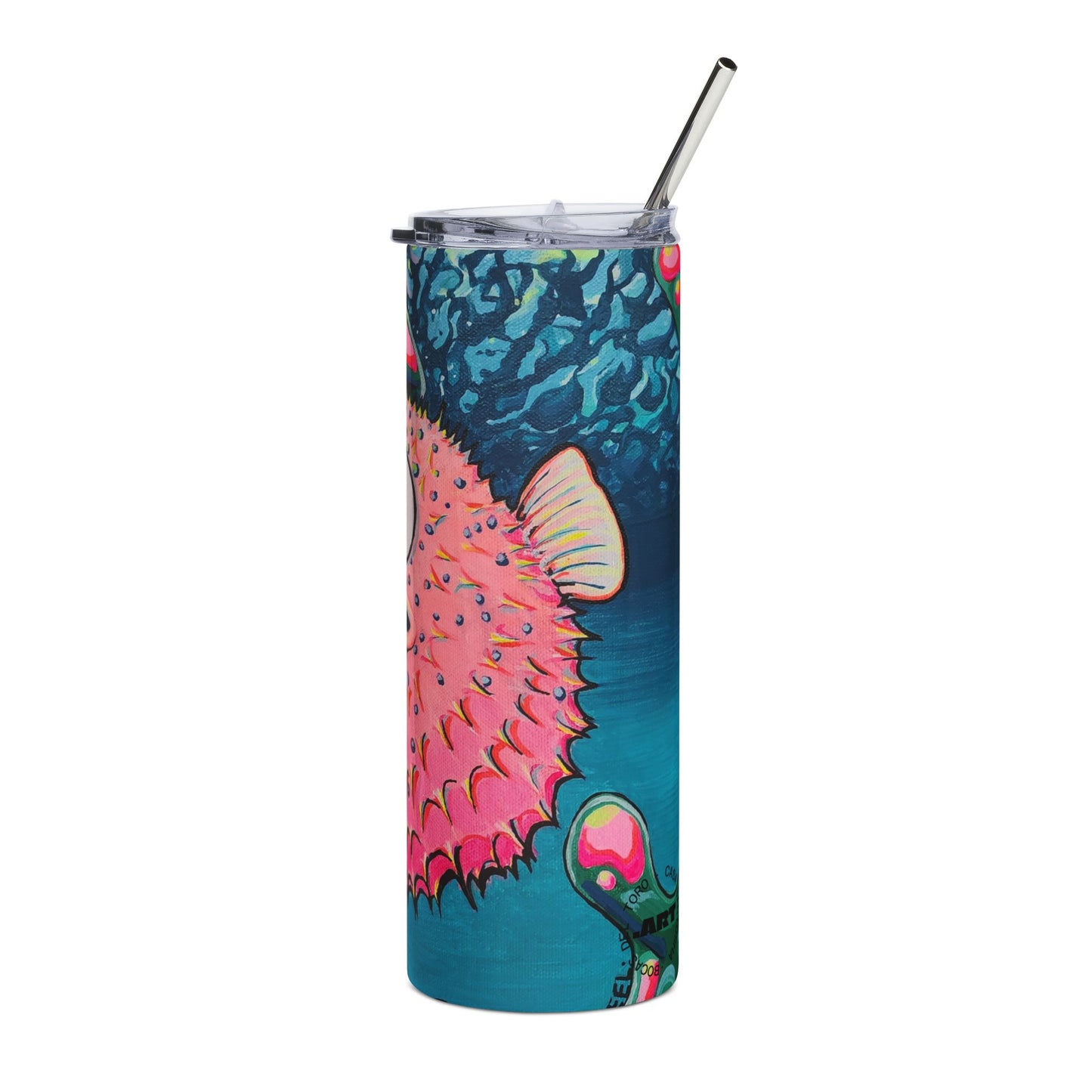 Cyclops Pufferfish Stainless Steel Tumbler, 20oz | Fun Travel Mug, Eco-Friendly