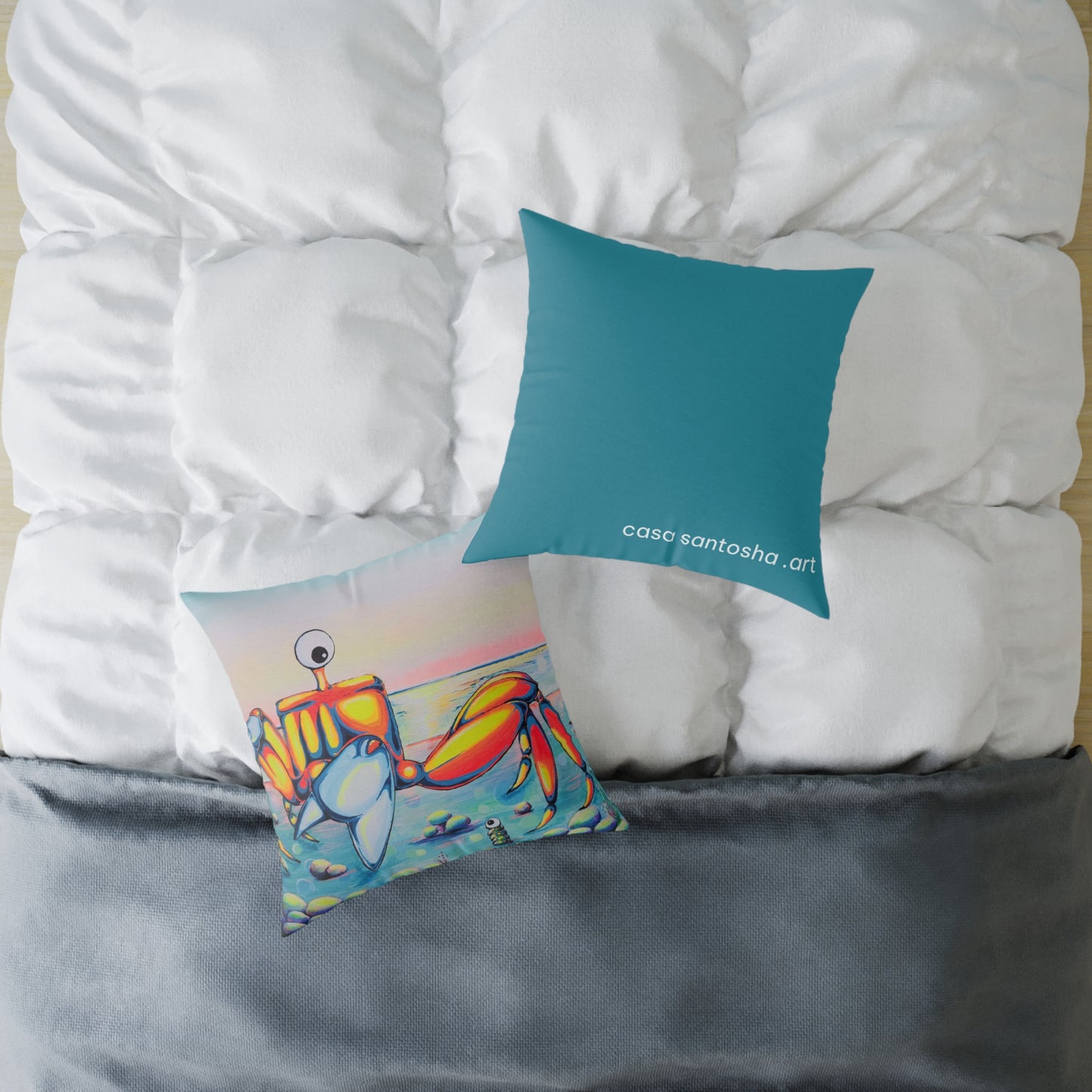 Cyclops Crab Art Canvas Decorative Pillow