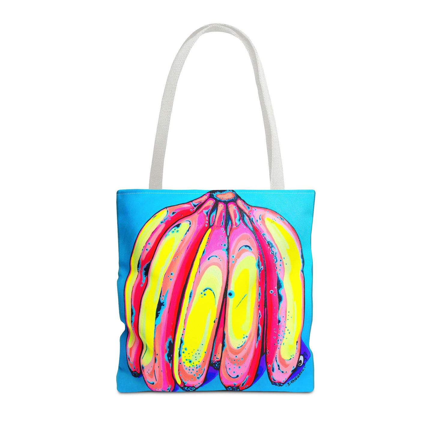 Premium Neon Fat Bananas Tote Bag, Original Artist Design, Reusable Shopping Tote, Eco-Friendly