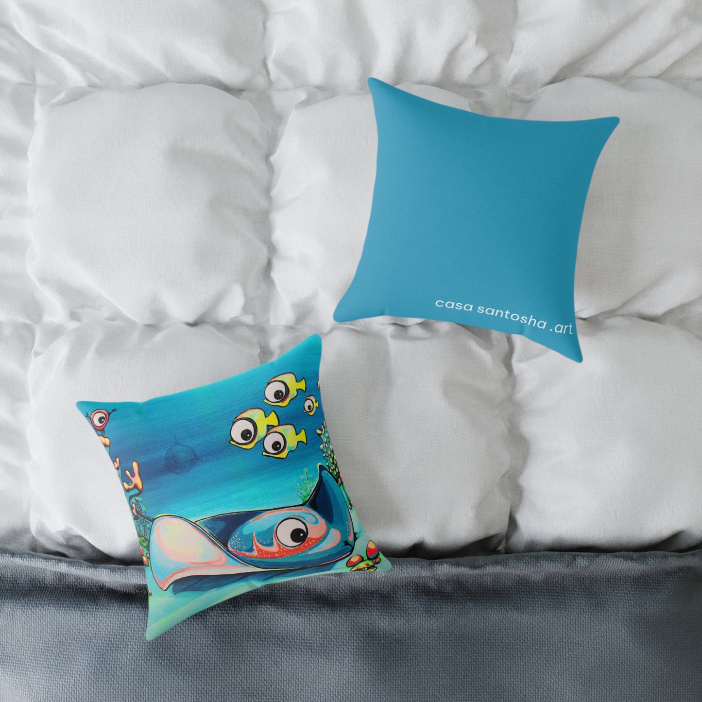 Cyclops Stingray Art Canvas Decorative Pillow