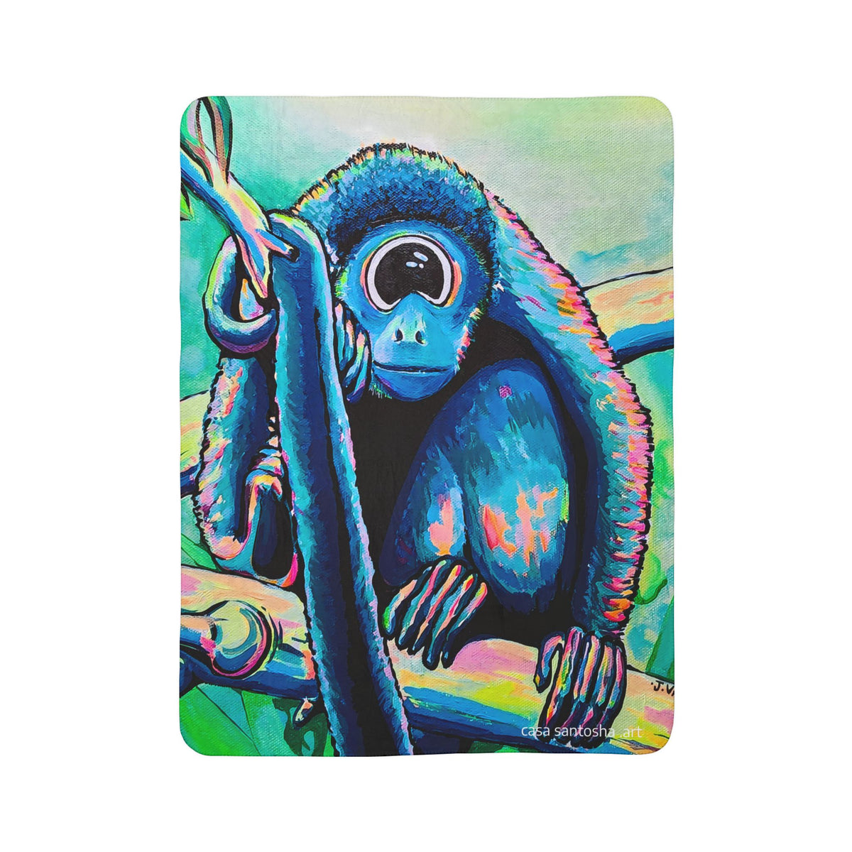 Cyclops Monkey Fleece Sherpa Blanket