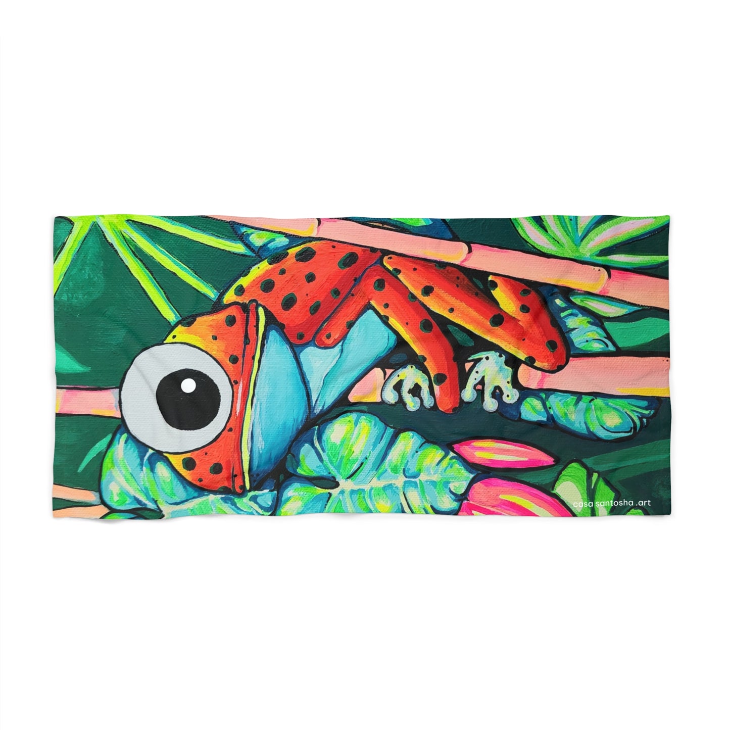 Cyclops Red Frog Beach Towel for Summer Fun and Vacation Essentials