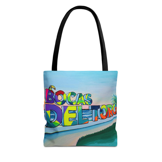 Premium Bocas Del Toro Sign Tote Bag, Original Artist Design, Reusable Shopping Tote,  Eco-Friendly