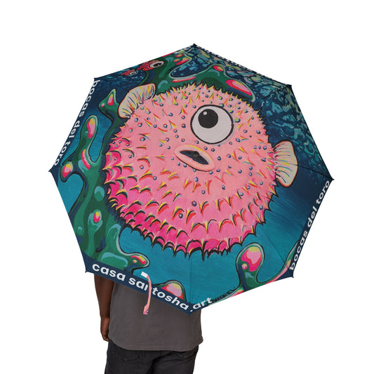 Cyclops Pufferfish Umbrella - Foldable & Stylish Rain Gear