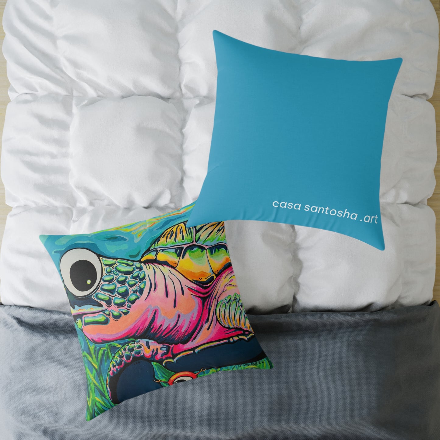 Cyclops Turtle Art Canvas Decorative Pillow