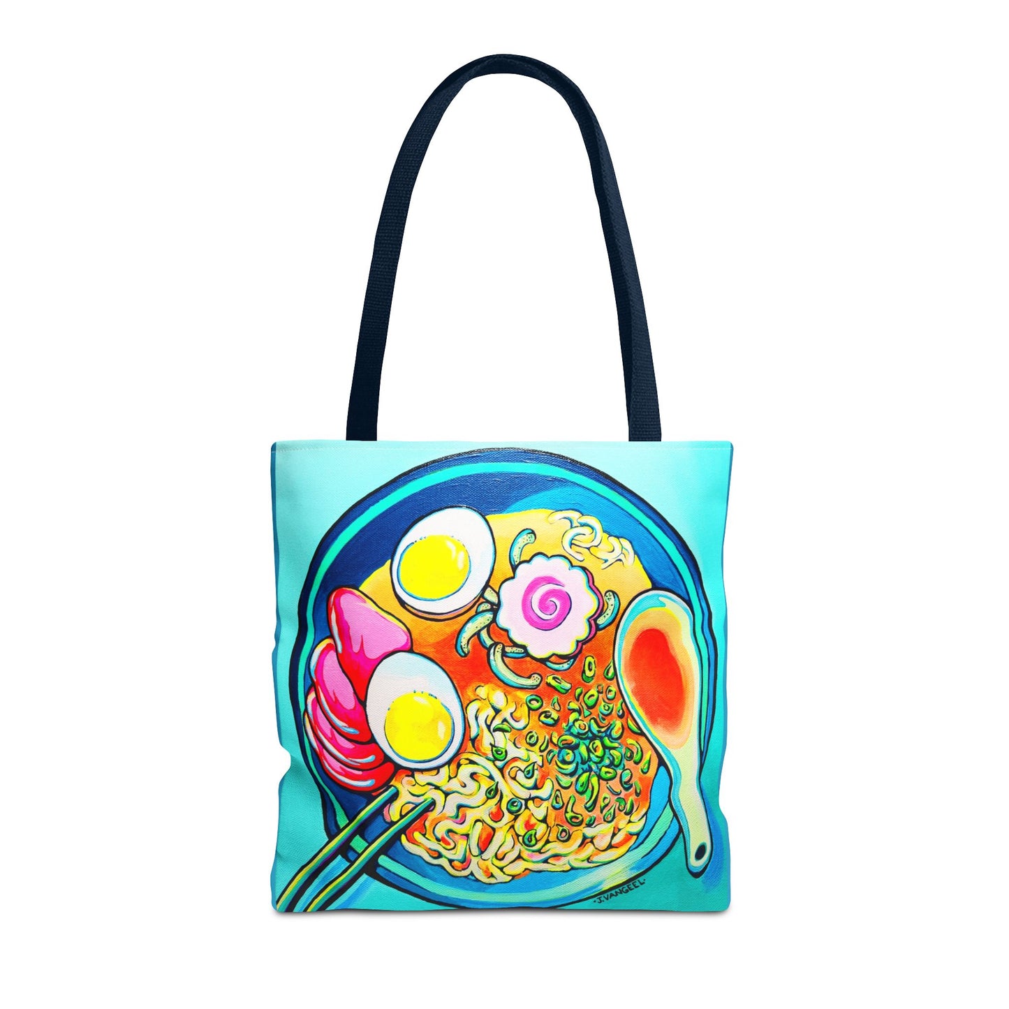 Premium Neon Ramen Tote Bag, Original Artist Design, Reusable Shopping Tote, Eco-Friendly
