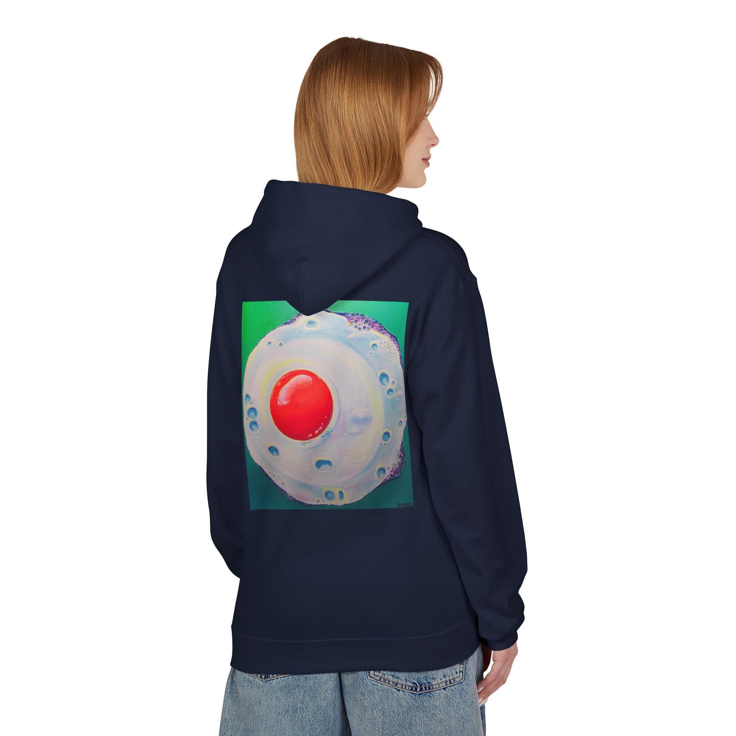Unisex Neon Fried Egg Soft Hoodie