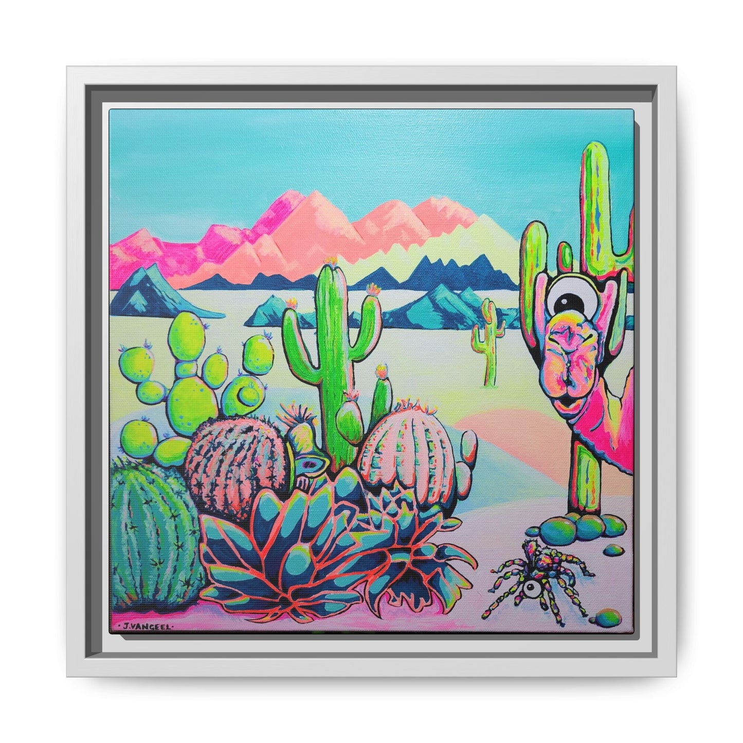 Framed Cyclops Camel Canvas Print