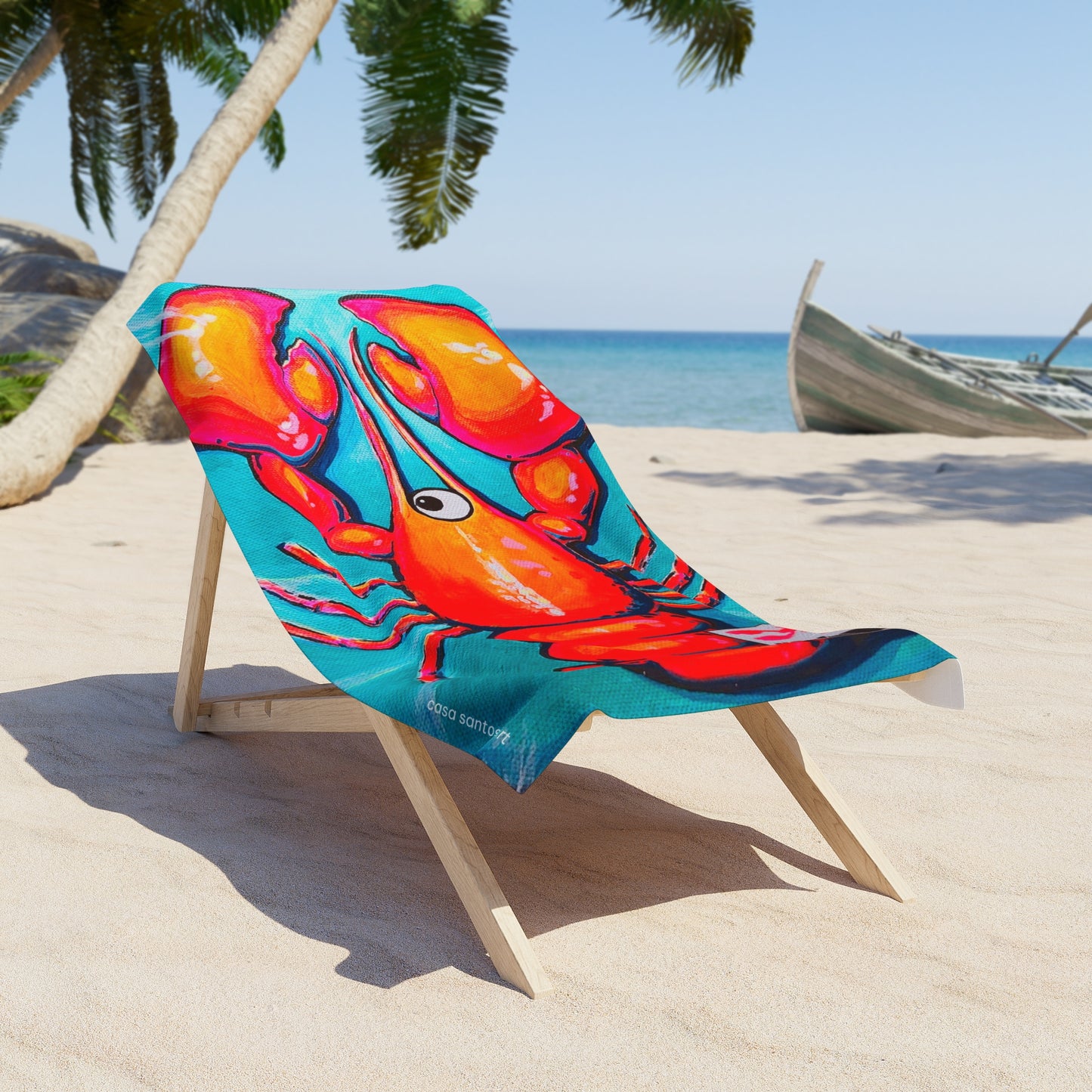Fresh Neon Lobster Beach Towel for Summer Fun and Vacation Essentials