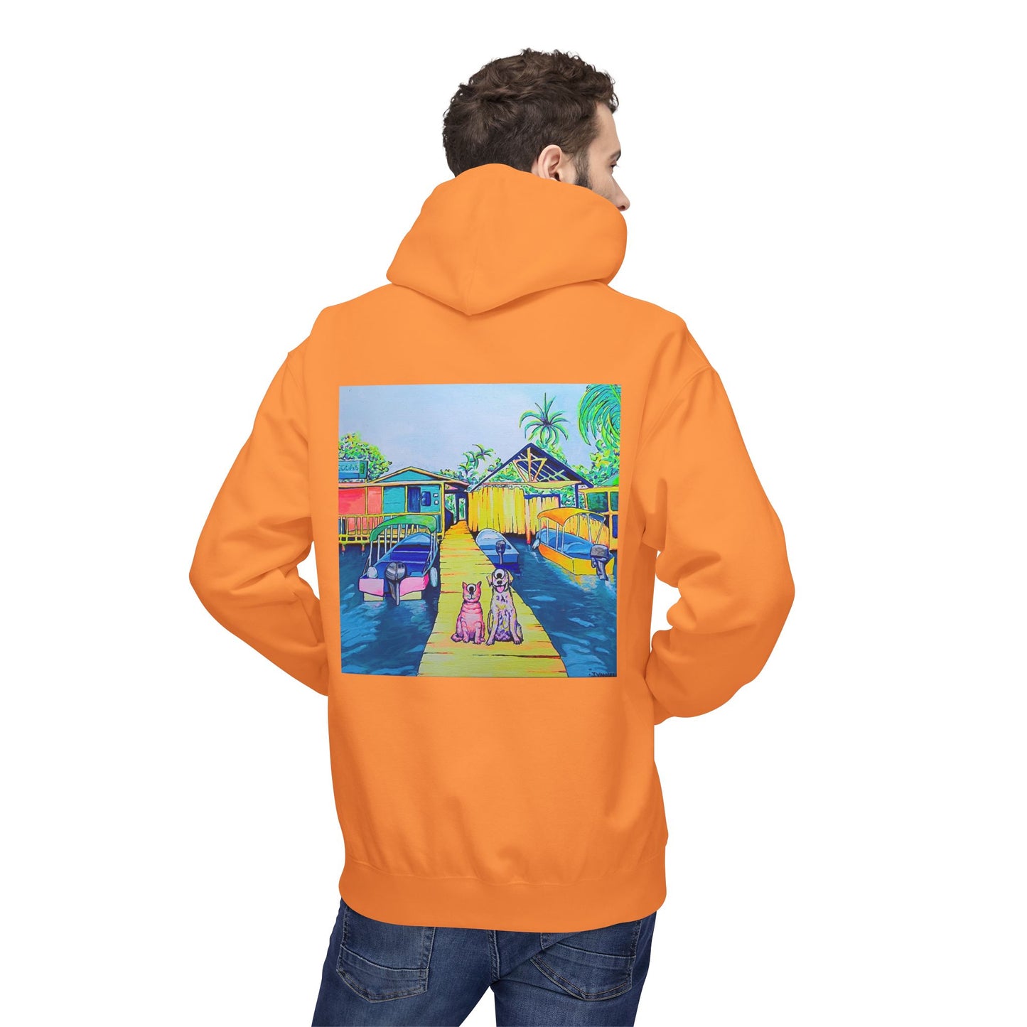 Unisex Cyclops Cat and Dog in Bocas Soft Hoodie