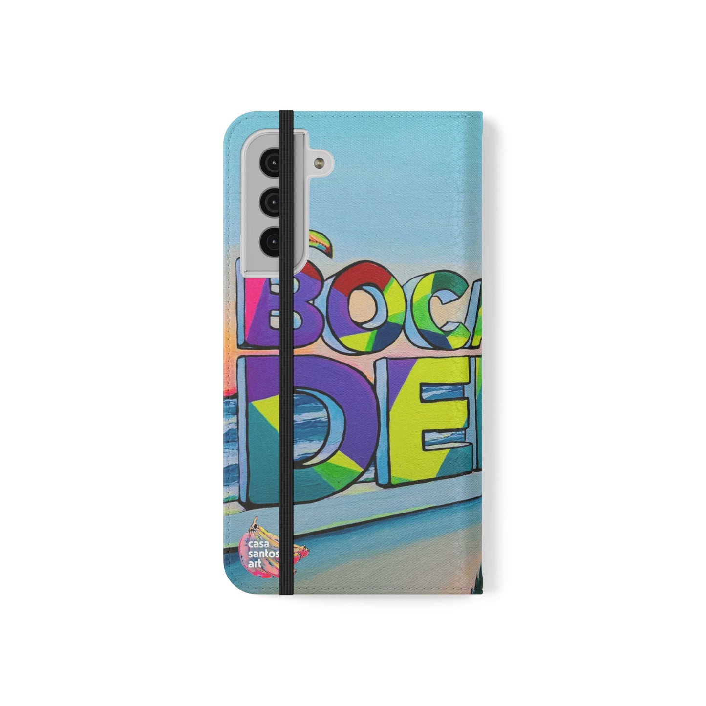 Bocas Del Toro Sign Flip Phone Case – Wallet Cover with Card Slots