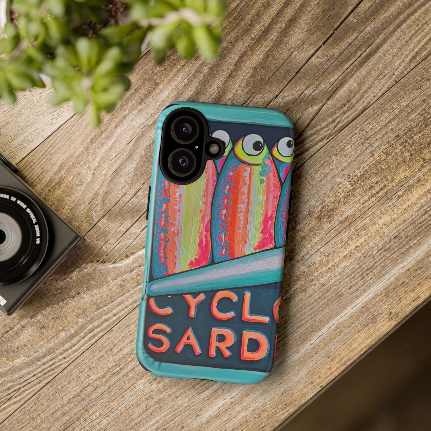 Neon Sardines Tough Phone Case