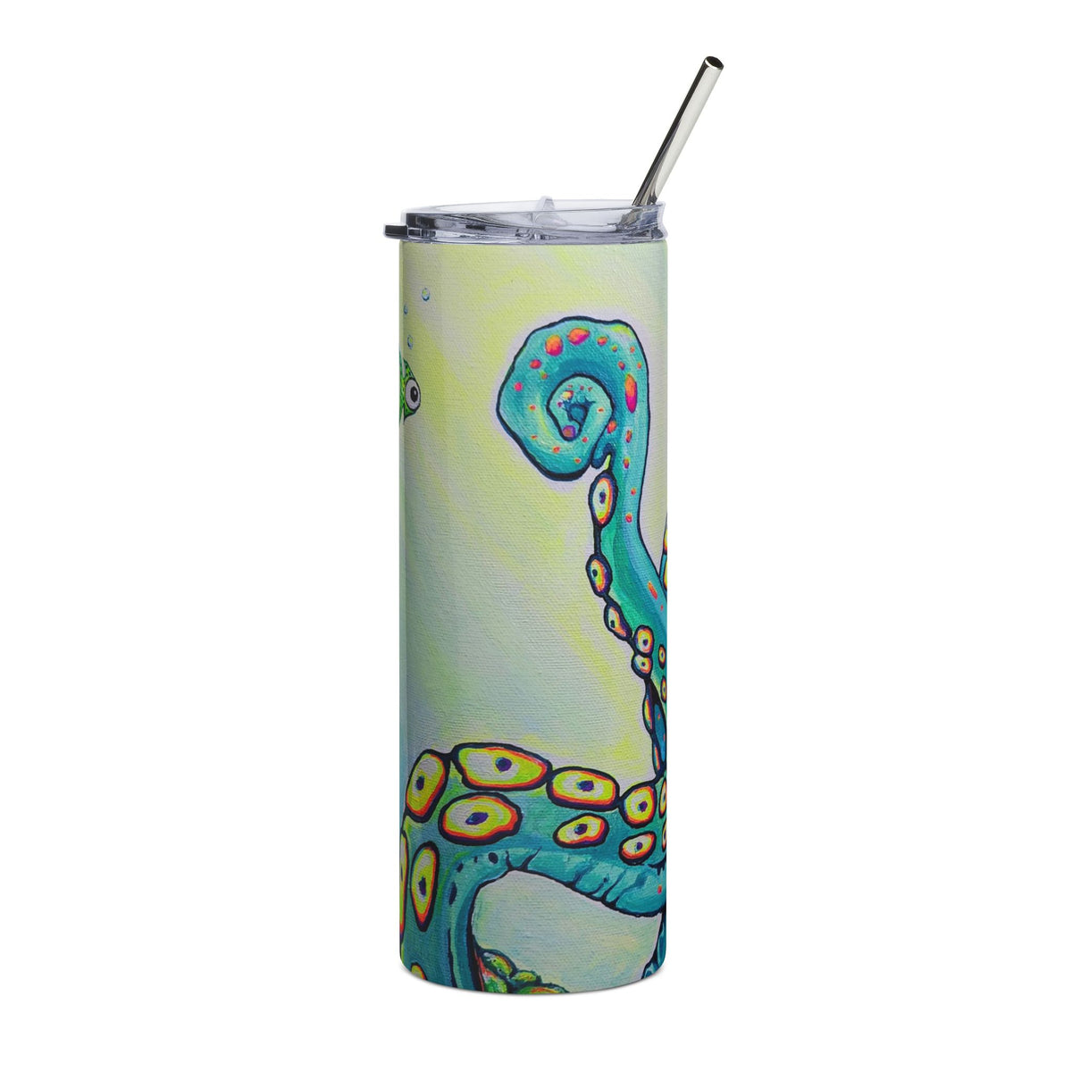 Gobelet en acier inoxydable Cyclops Octopus, 590 ml | Mug de voyage amusant, écologique