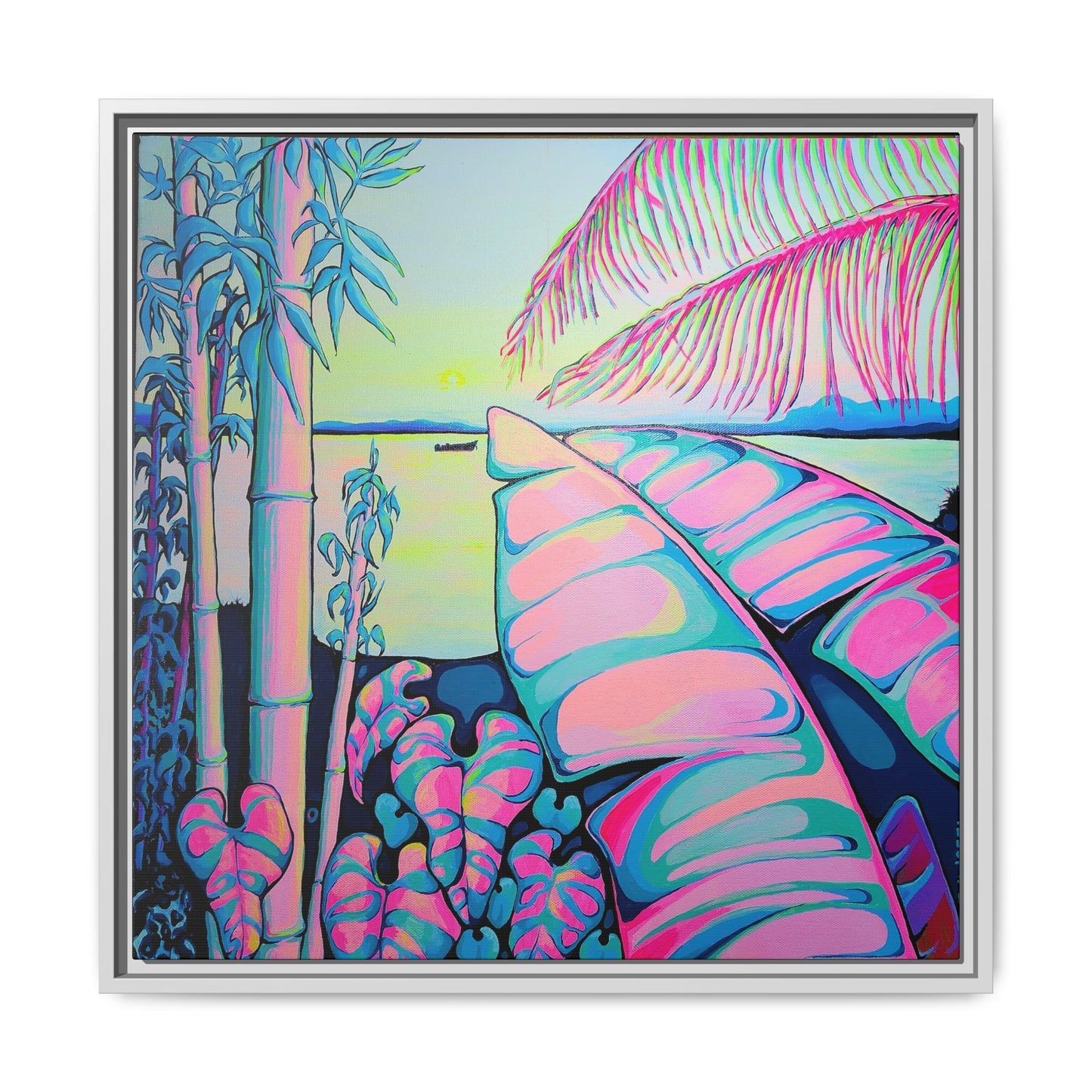 Framed Serenity Bocas Canvas Print