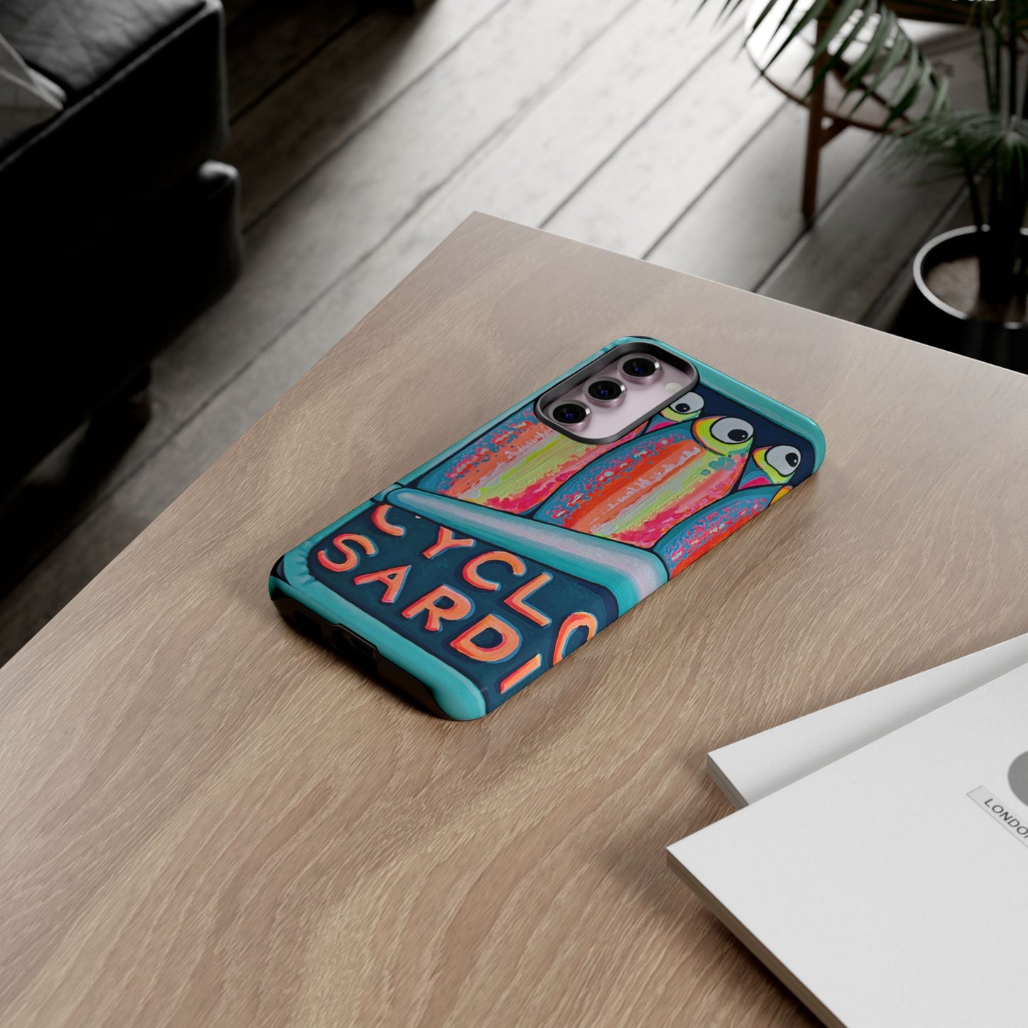 Neon Sardines Tough Phone Case