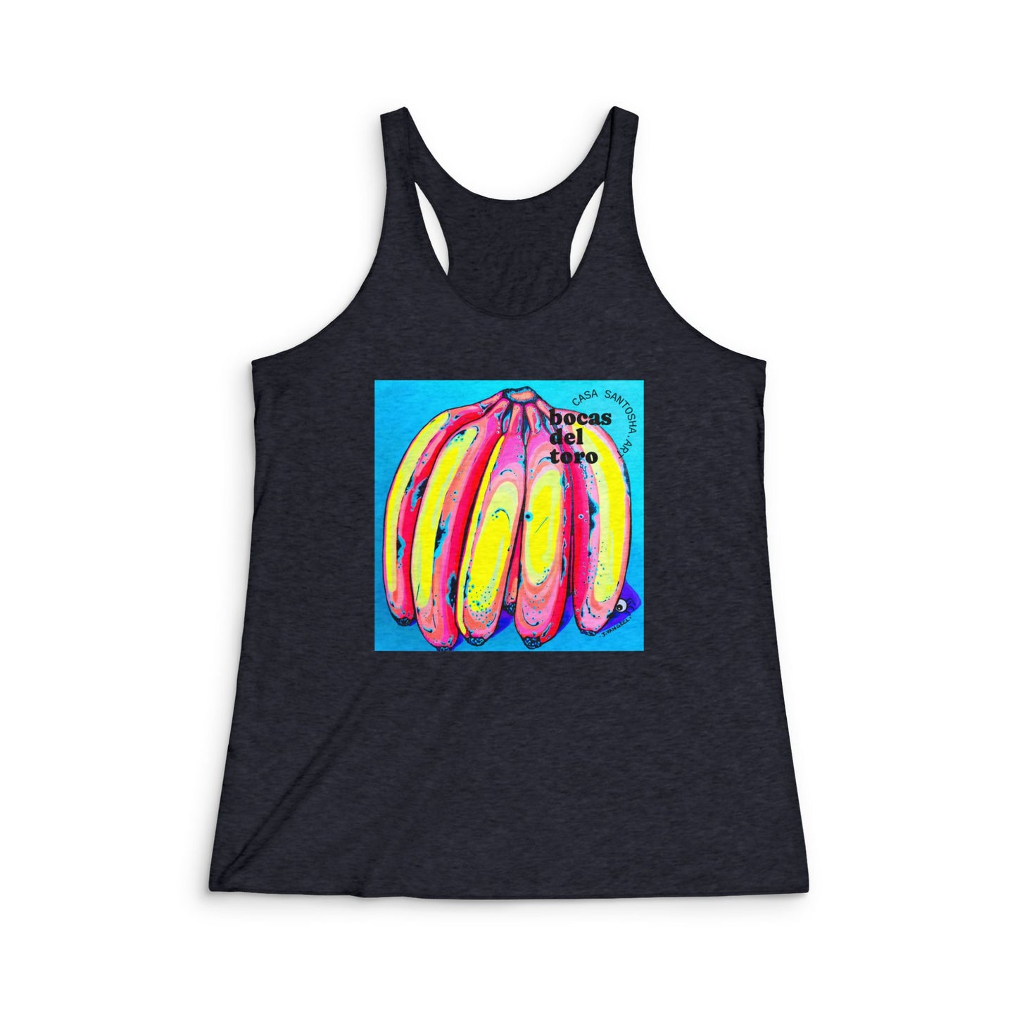 Women's Neon Fat Bananas Graphic Racerback Tank