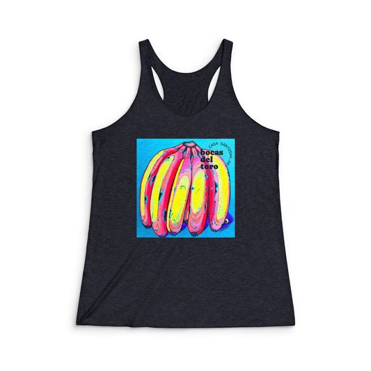 Women's Neon Fat Bananas Graphic Racerback Tank