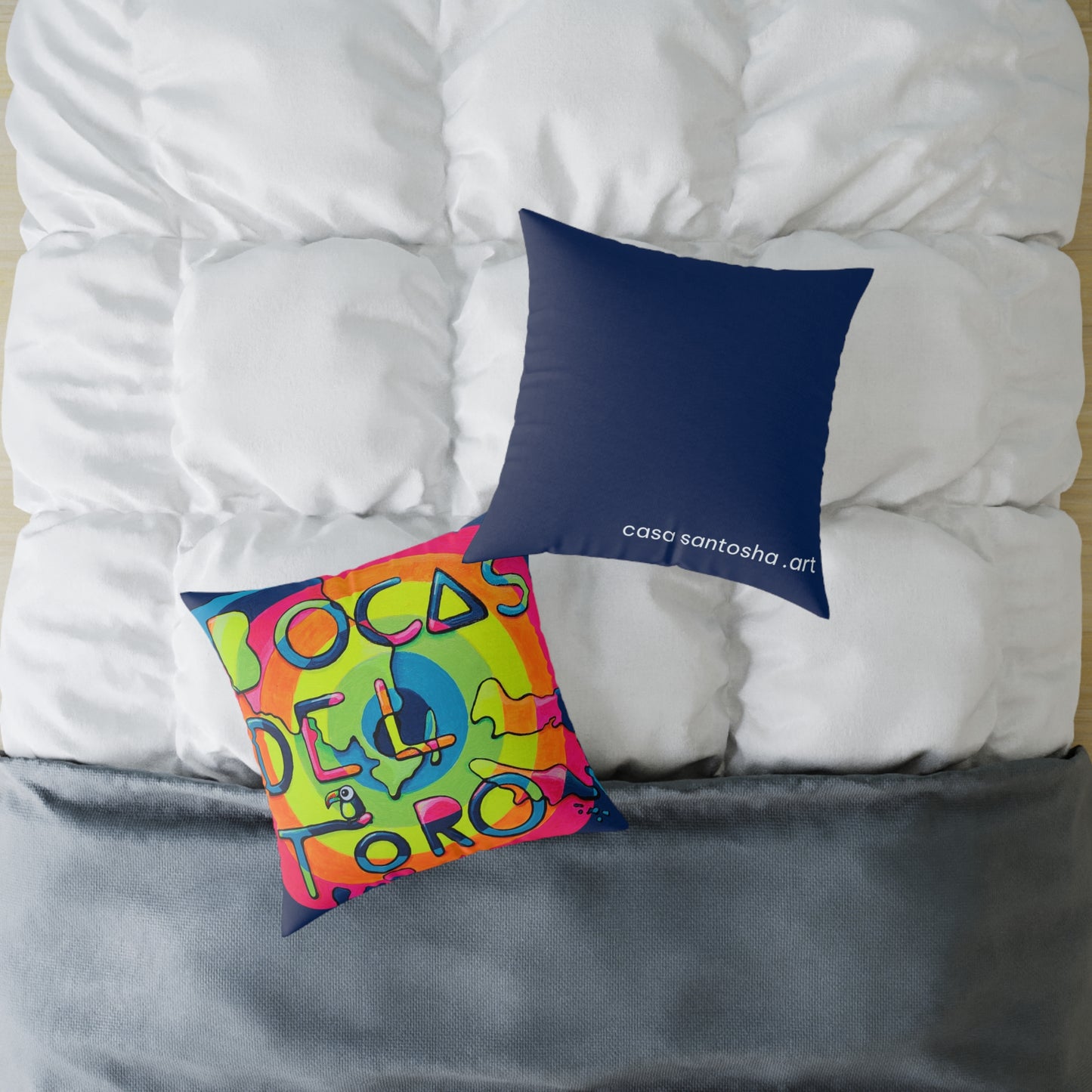Bocas Del Toro Islands Art Canvas Decorative Pillow