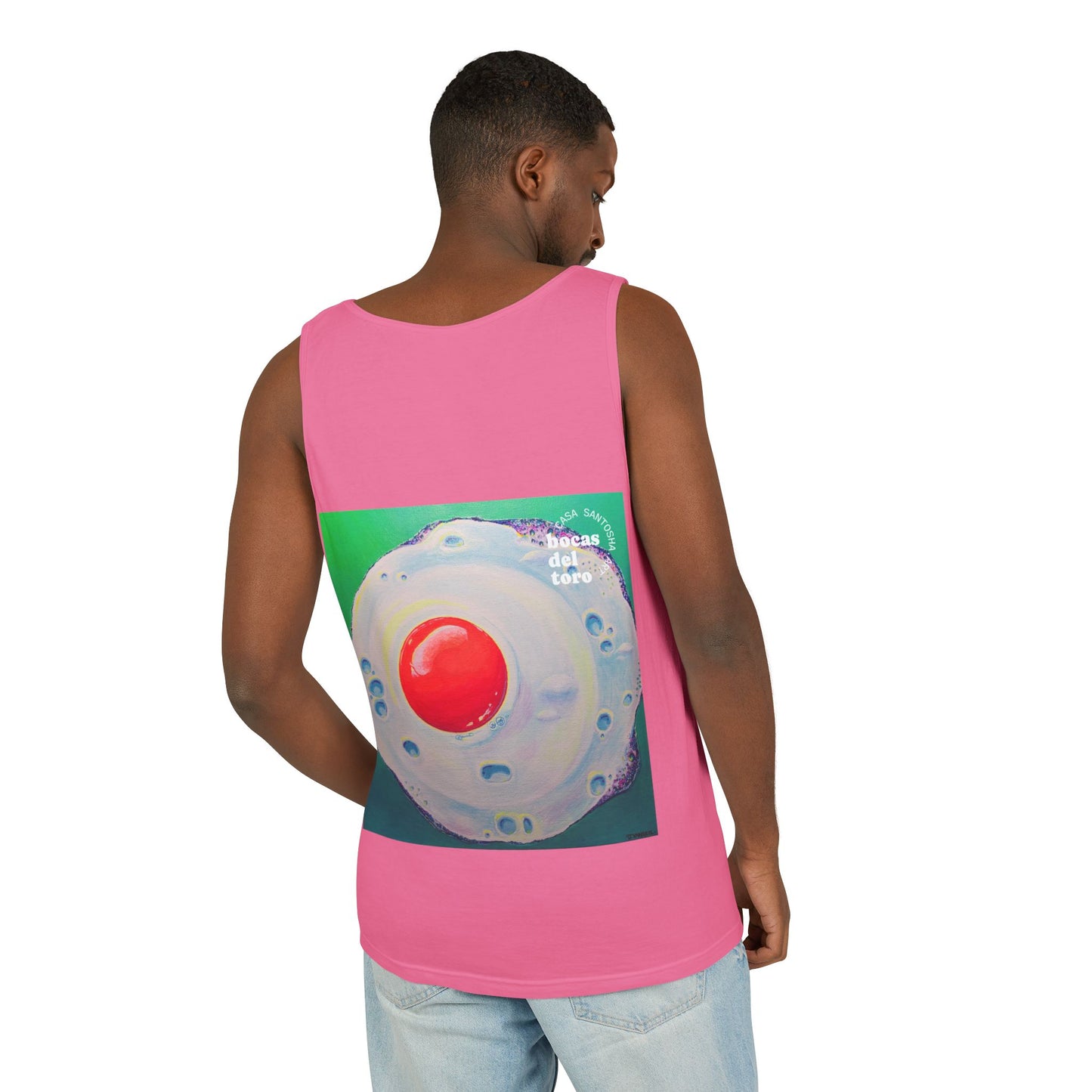 Unisex Neon Fried Egg Tank Top - Perfect for Summer Vibes