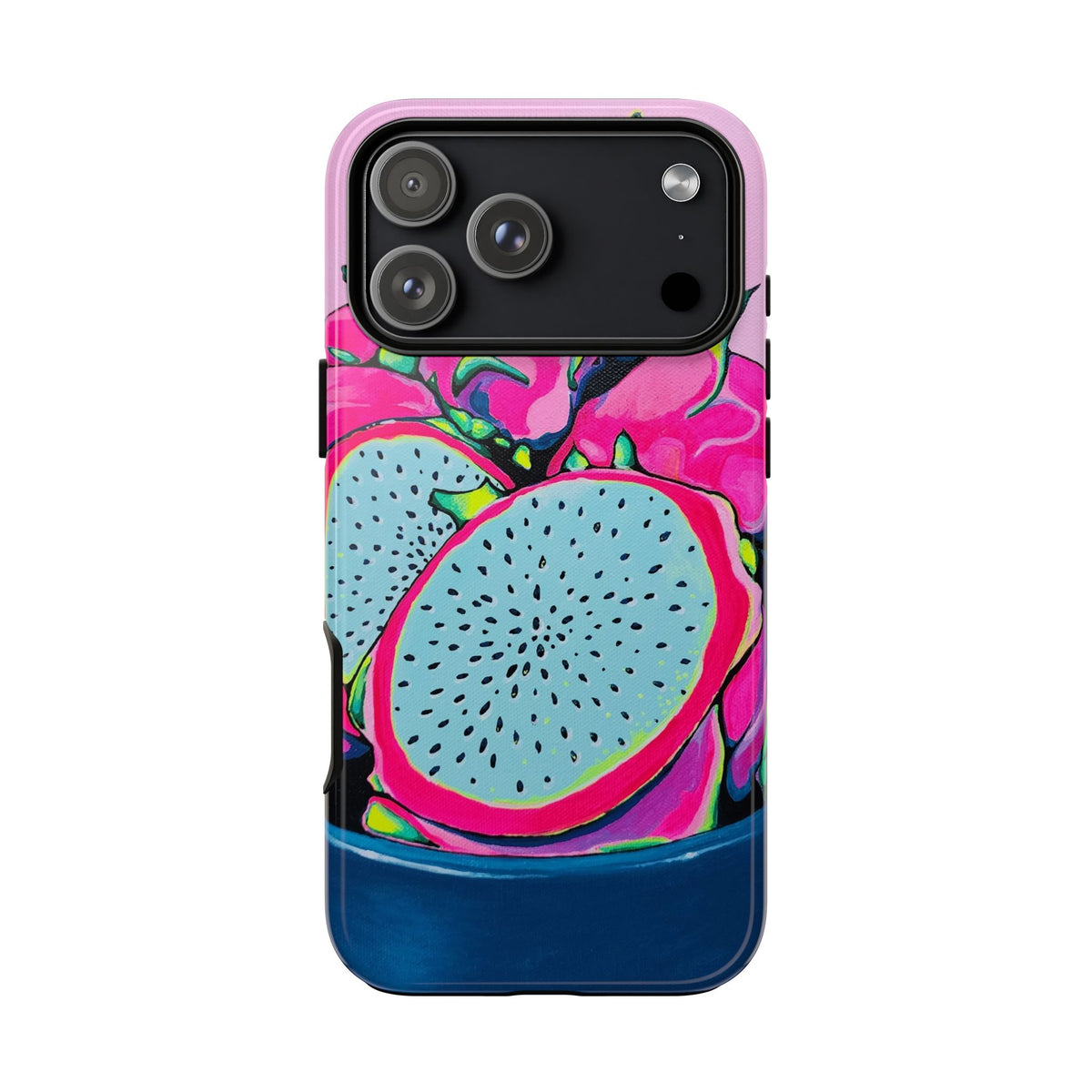 Coque de téléphone résistante Pitaya Rose Néon