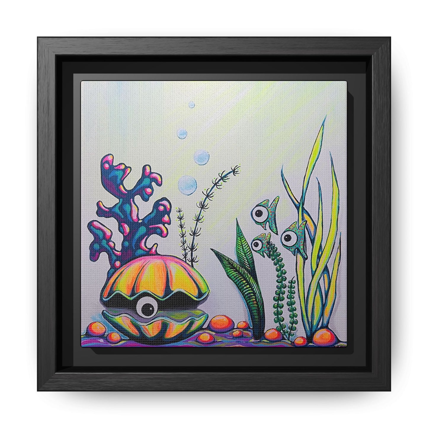Framed Cyclops Clam Canvas Print