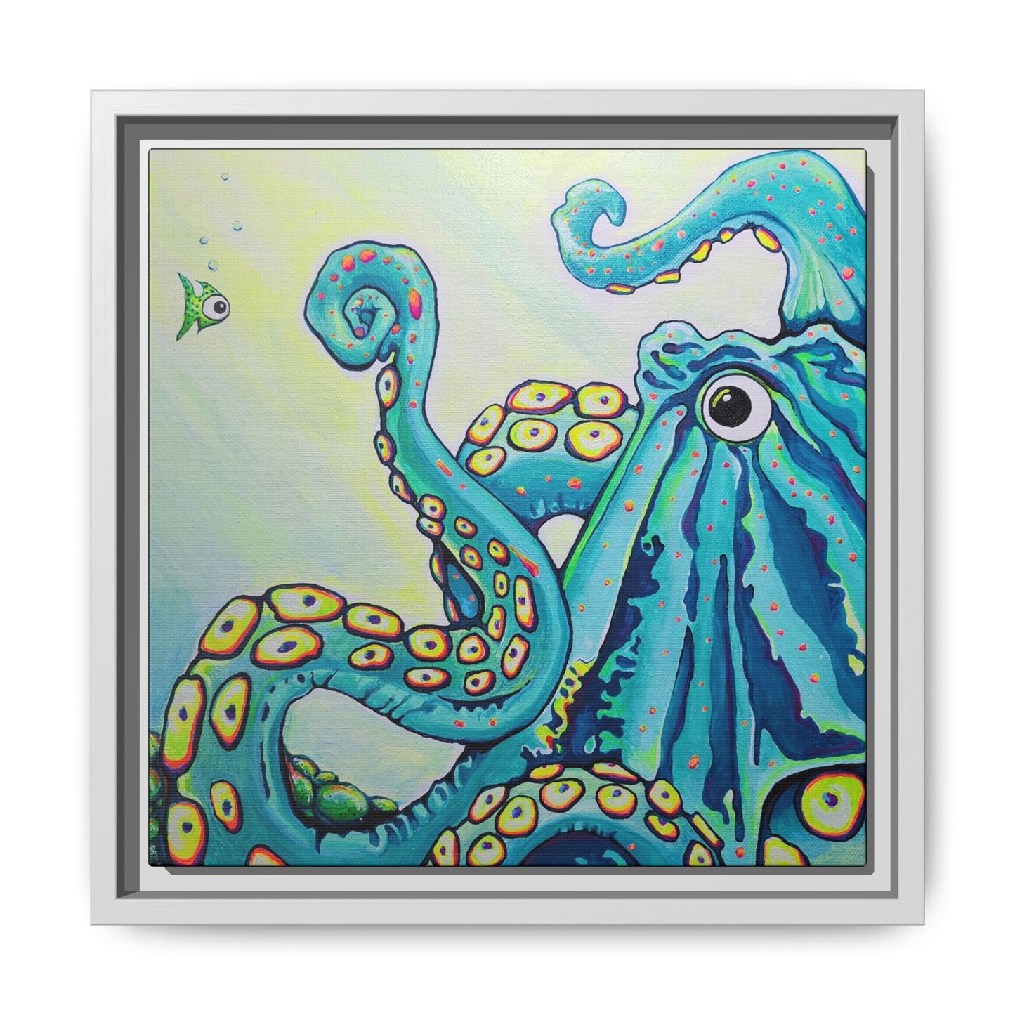 Framed Cyclops Octopus Canvas Print