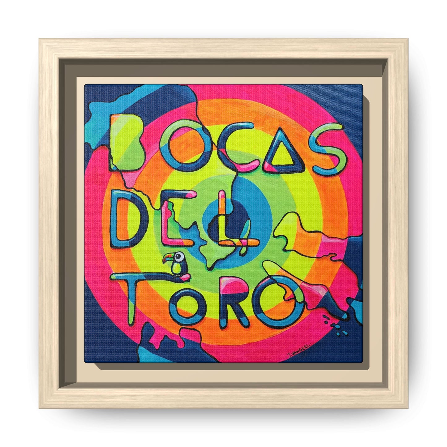 Framed Bocas Del Toro Islands Canvas Print