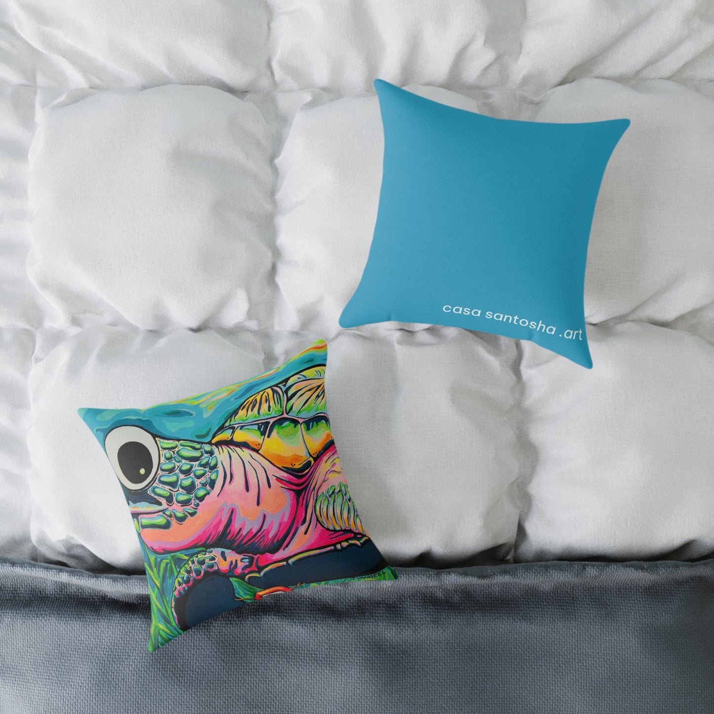 Cyclops Turtle Art Canvas Decorative Pillow