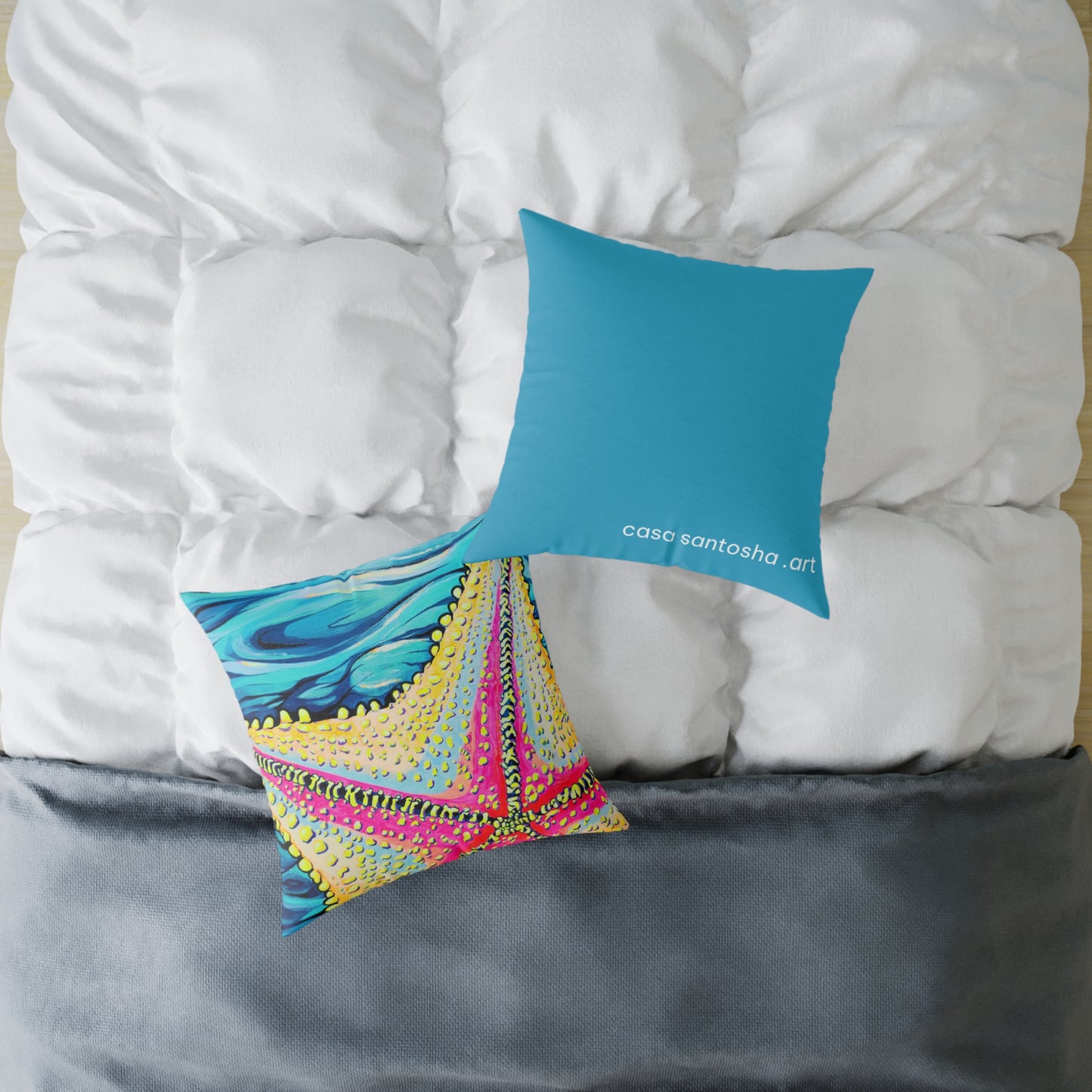 Starfish Beach Bocas Art Canvas Decorative Pillow