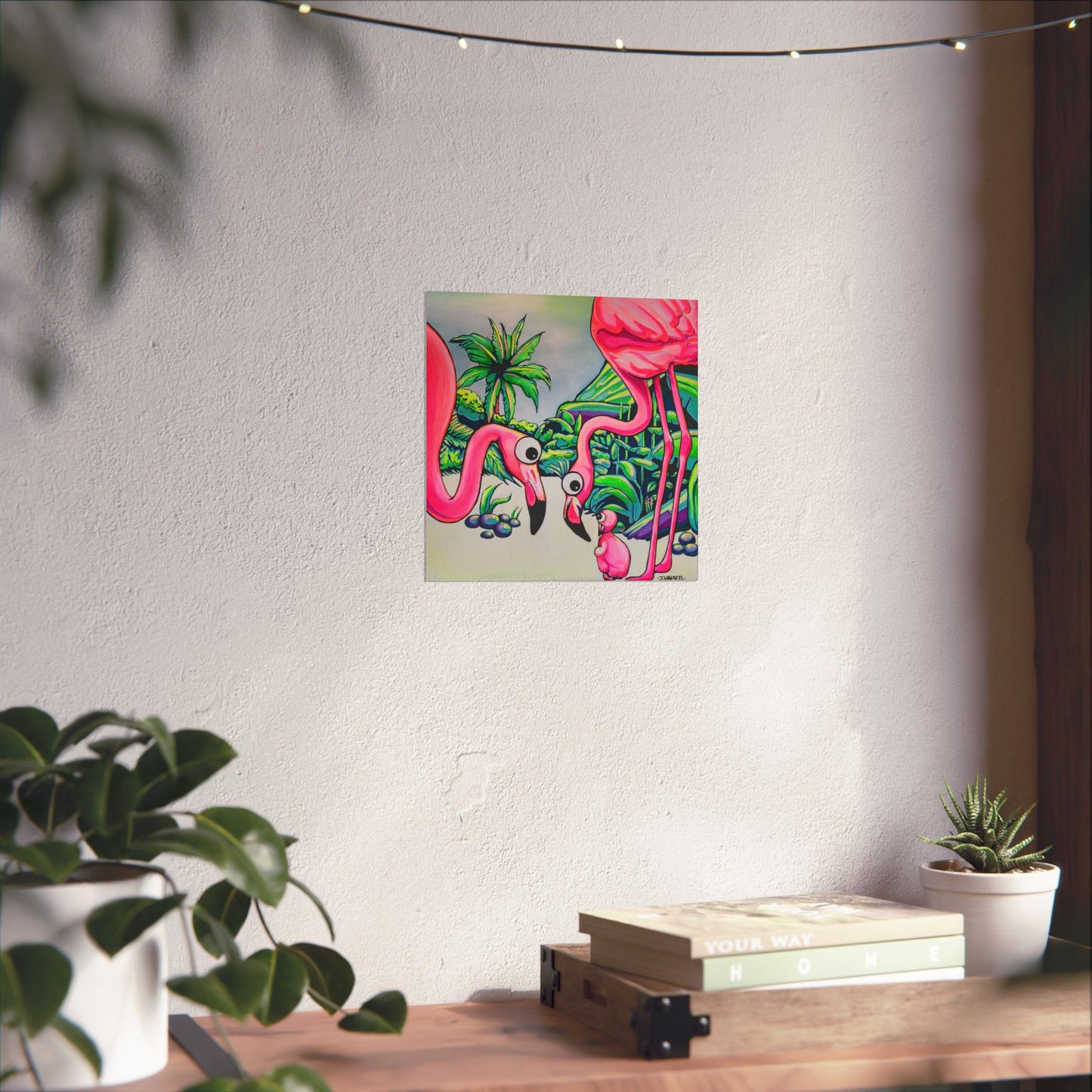 Cyclops Flamingo Family Giclée Art Poster