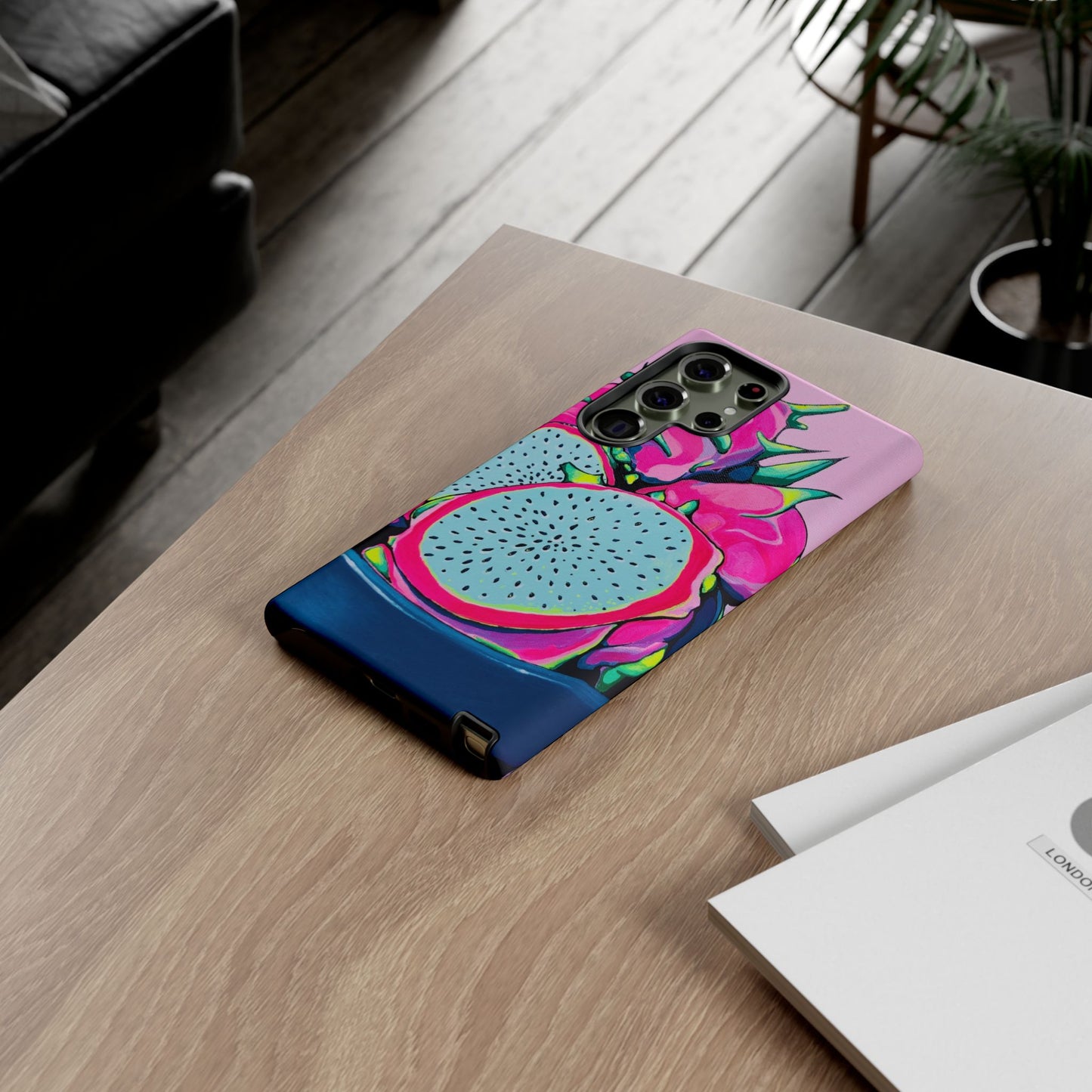 Neon Pink Dragon Fruit Tough Phone Case