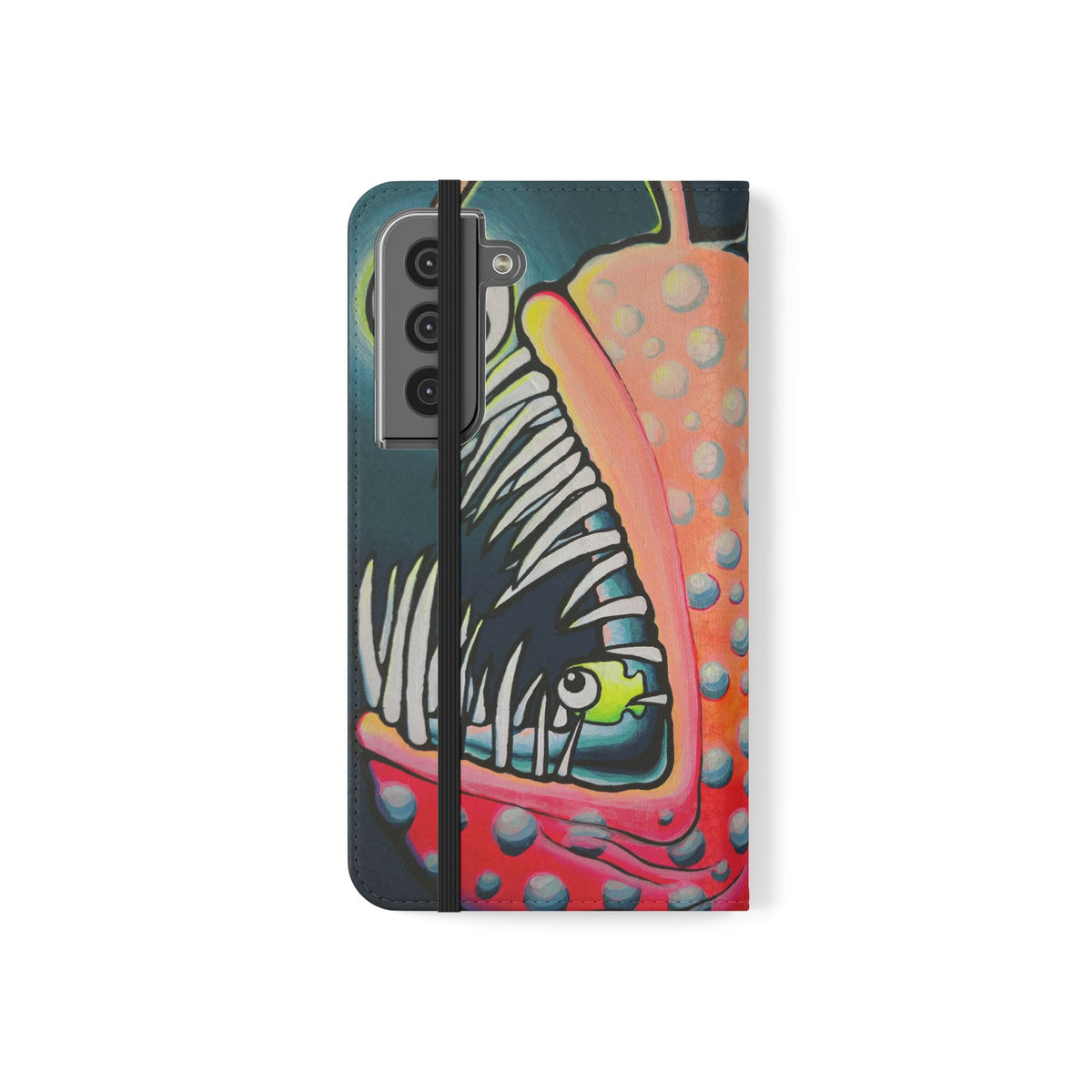 Cyclops Anglerfish Flip Phone Case – Wallet Cover with Card Slots