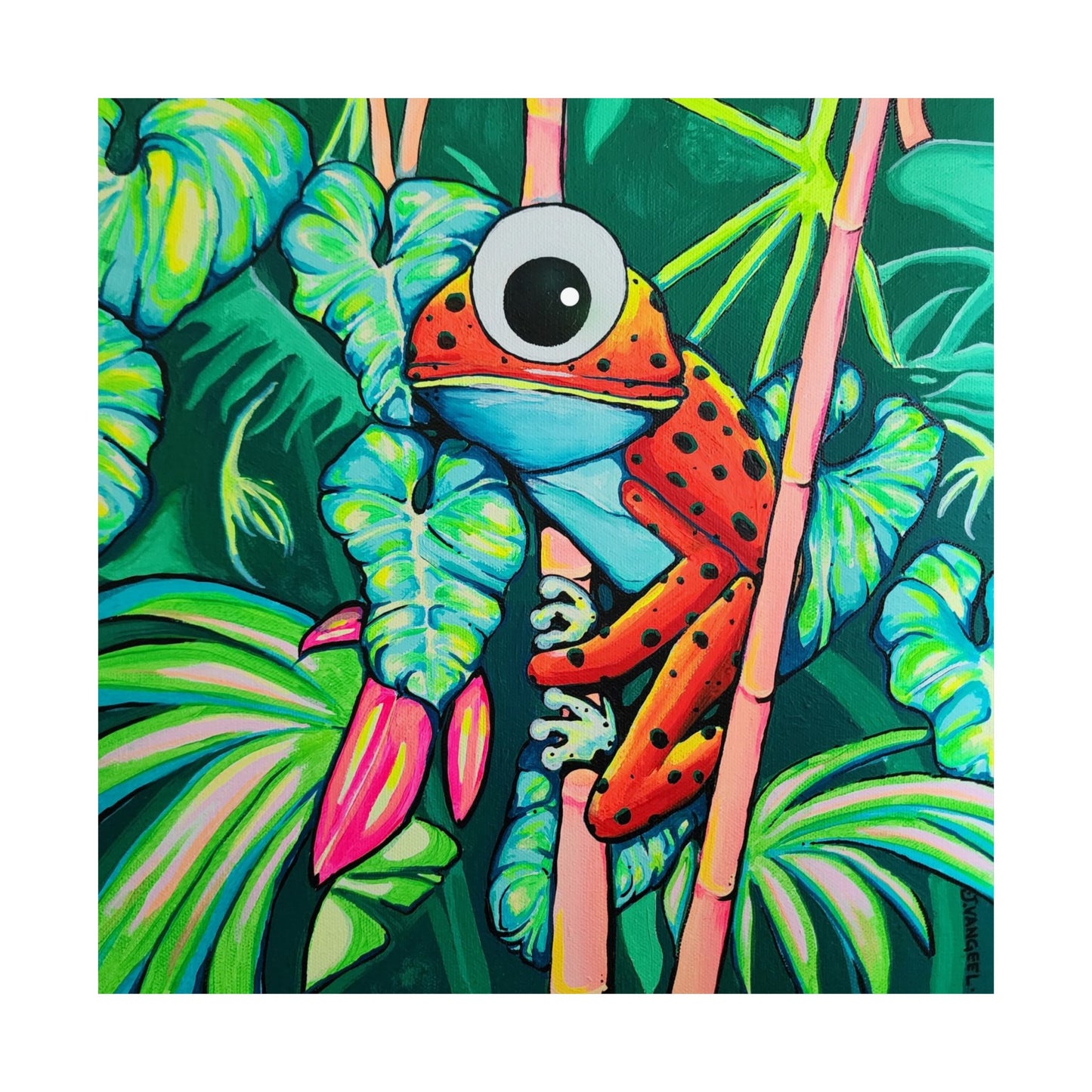 Cyclops Red Frog Giclée Art Poster