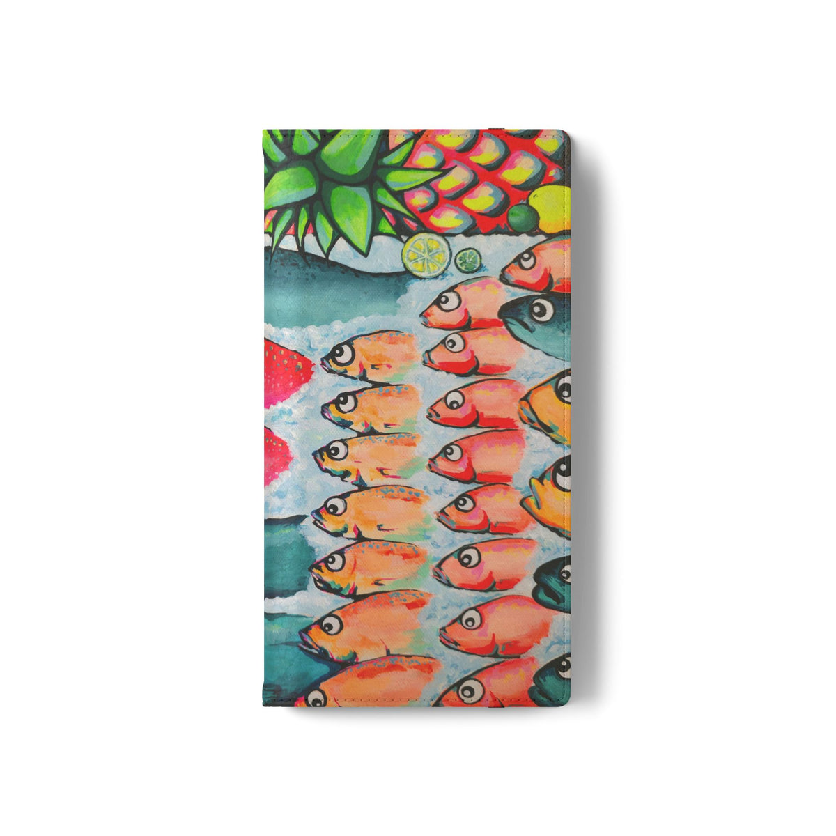 Neon Cabo Fish Market Flip Phone Case – Wallet Cover with Card Slots